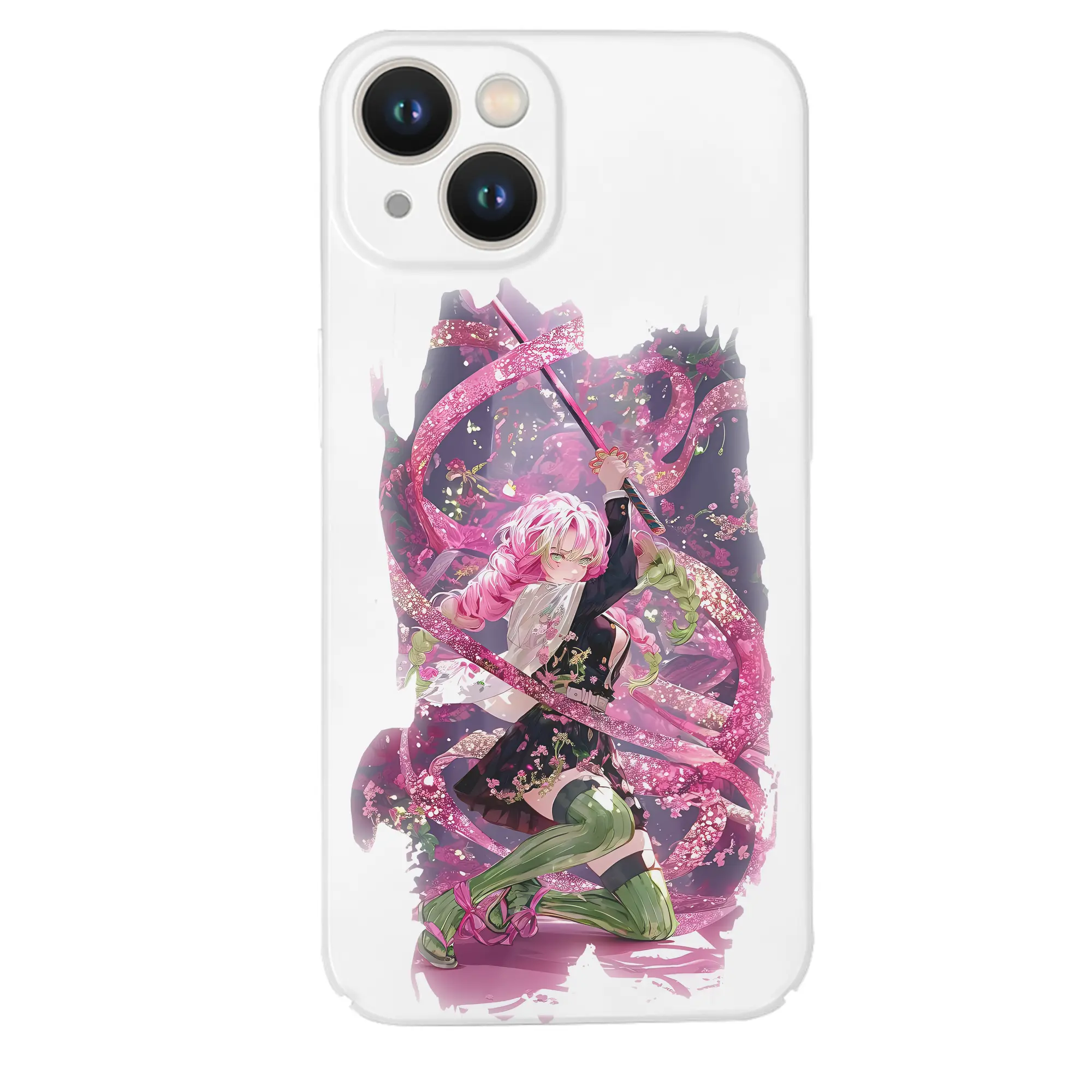 鬼滅の刃 グッズ,甘露寺 蜜璃 - IPhone 14シリーズ対応 ・ ハードケース ・ 衝撃吸収 ・ 360度密着 ・ カメラ保護 ・ 高品質プラスチック ・ 快適操作