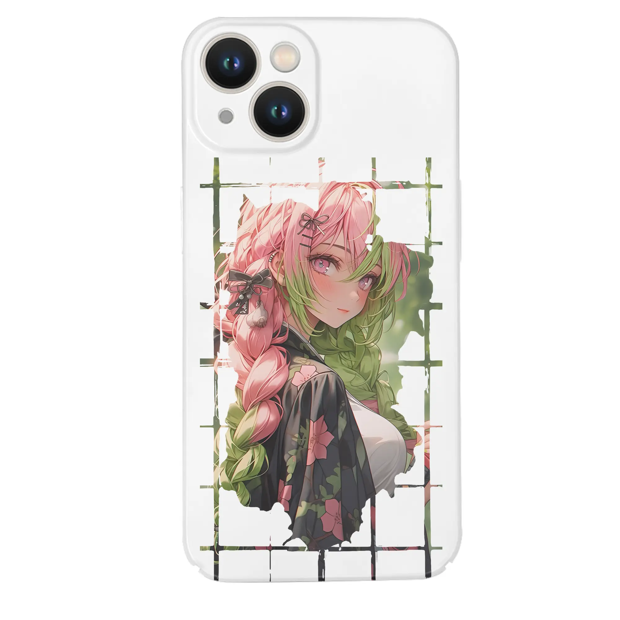 鬼滅の刃 グッズ,甘露寺 蜜璃 - IPhone 14シリーズ対応 ・ ハードケース ・ 衝撃吸収 ・ 360度密着 ・ カメラ保護 ・ 高品質プラスチック ・ 快適操作