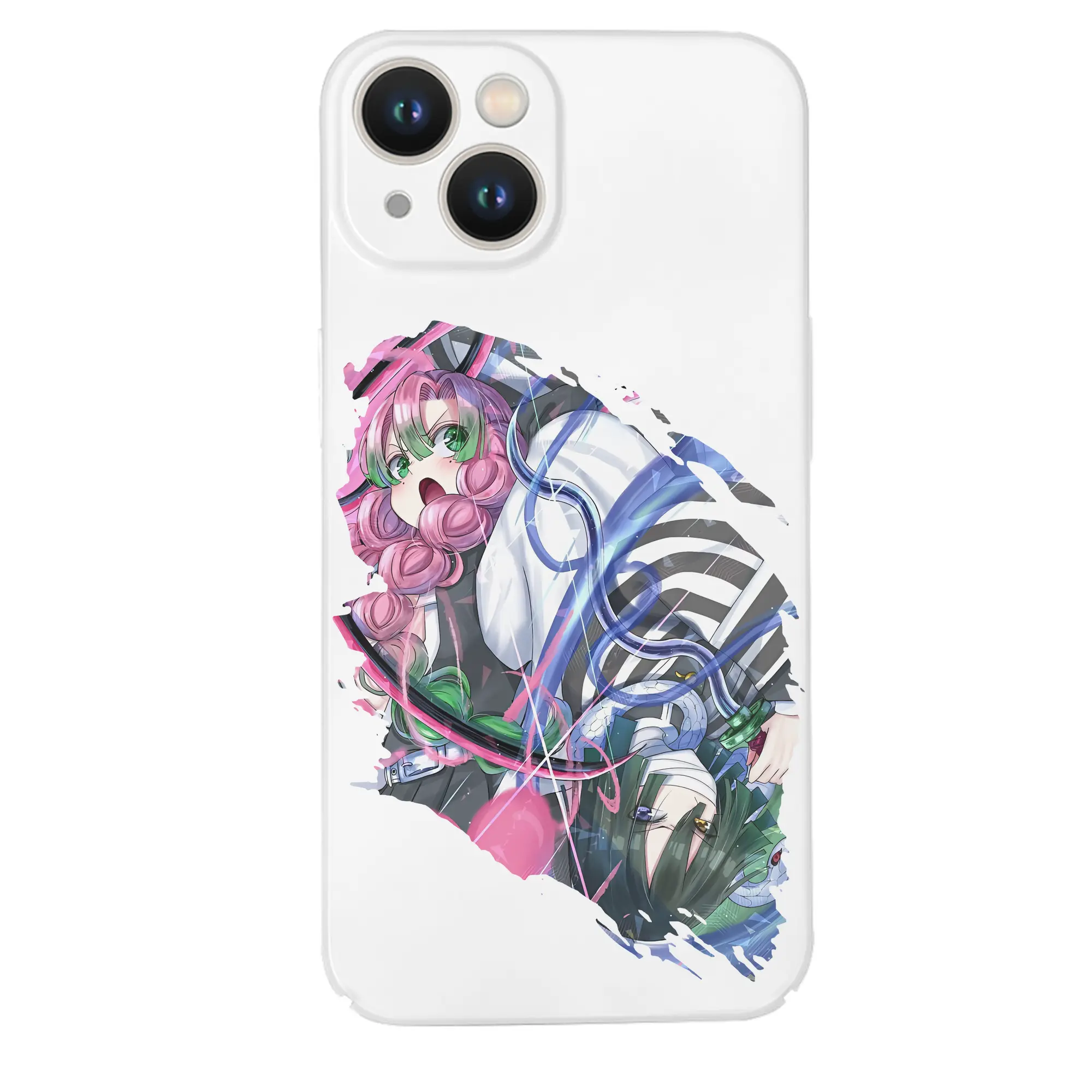 鬼滅の刃 グッズ,甘露寺 蜜璃 - IPhone 14シリーズ対応 ・ ハードケース ・ 衝撃吸収 ・ 360度密着 ・ カメラ保護 ・ 高品質プラスチック ・ 快適操作