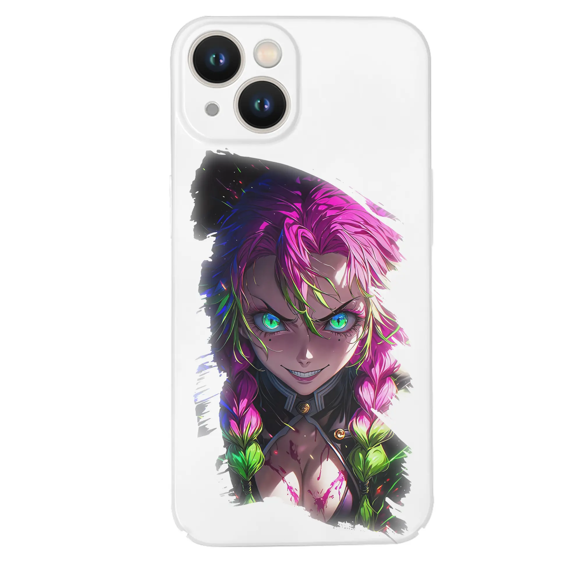 鬼滅の刃 グッズ,甘露寺 蜜璃 - IPhone 14シリーズ対応 ・ ハードケース ・ 衝撃吸収 ・ 360度密着 ・ カメラ保護 ・ 高品質プラスチック ・ 快適操作