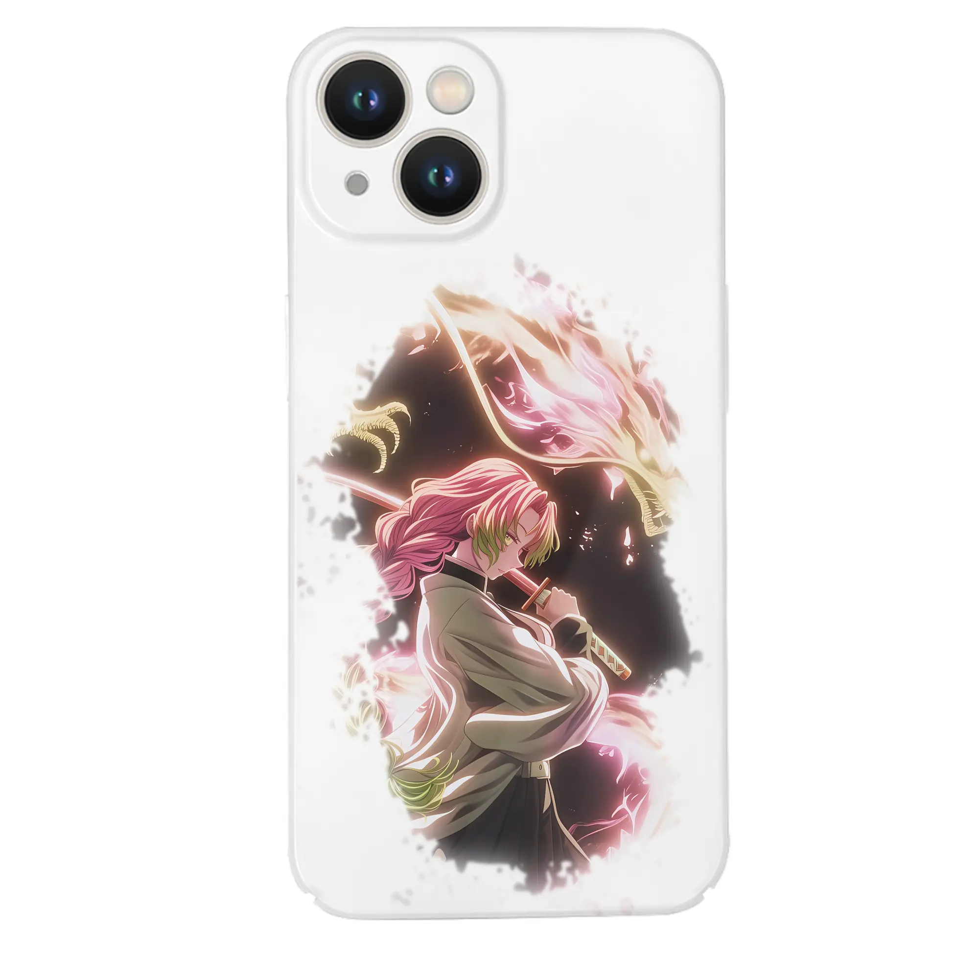 鬼滅の刃 グッズ,甘露寺 蜜璃 - IPhone 14シリーズ対応 ・ ハードケース ・ 衝撃吸収 ・ 360度密着 ・ カメラ保護 ・ 高品質プラスチック ・ 快適操作