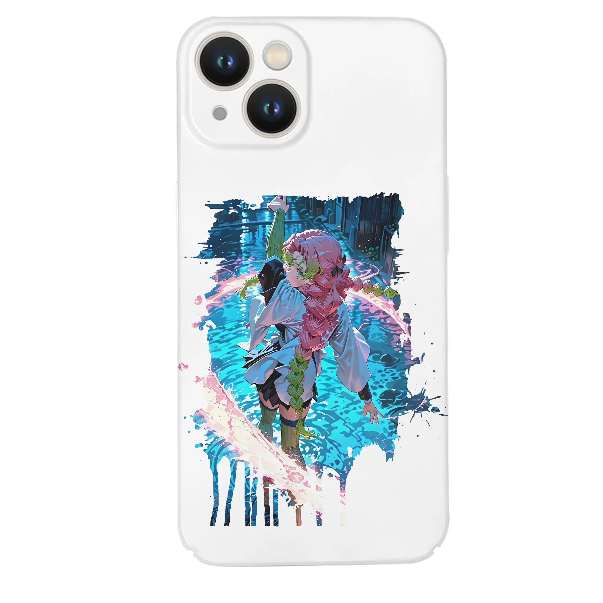 鬼滅の刃 グッズ,甘露寺 蜜璃 - IPhone 14シリーズ対応 ・ ハードケース ・ 衝撃吸収 ・ 360度密着 ・ カメラ保護 ・ 高品質プラスチック ・ 快適操作