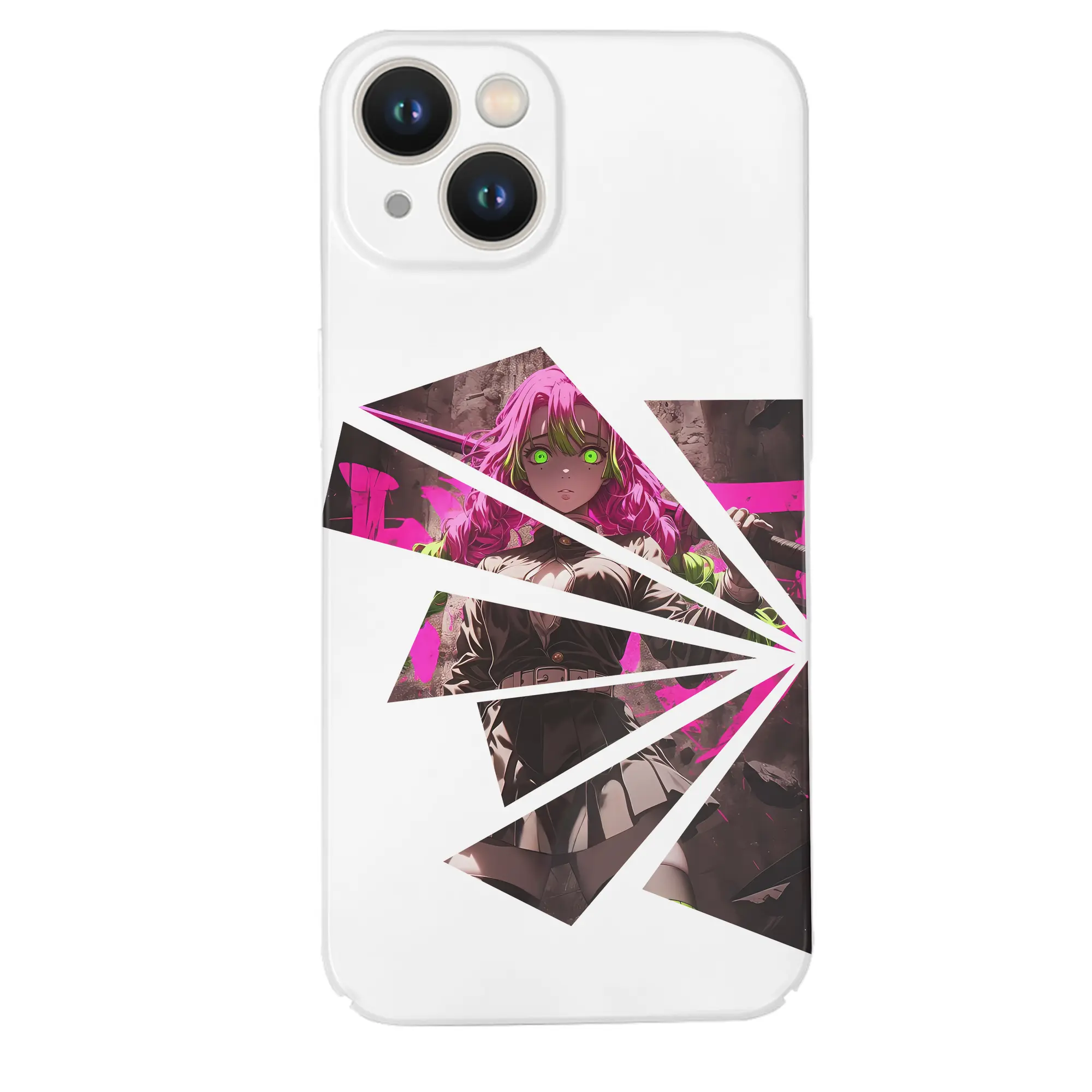 鬼滅の刃 グッズ,甘露寺 蜜璃 - IPhone 14シリーズ対応 ・ ハードケース ・ 衝撃吸収 ・ 360度密着 ・ カメラ保護 ・ 高品質プラスチック ・ 快適操作