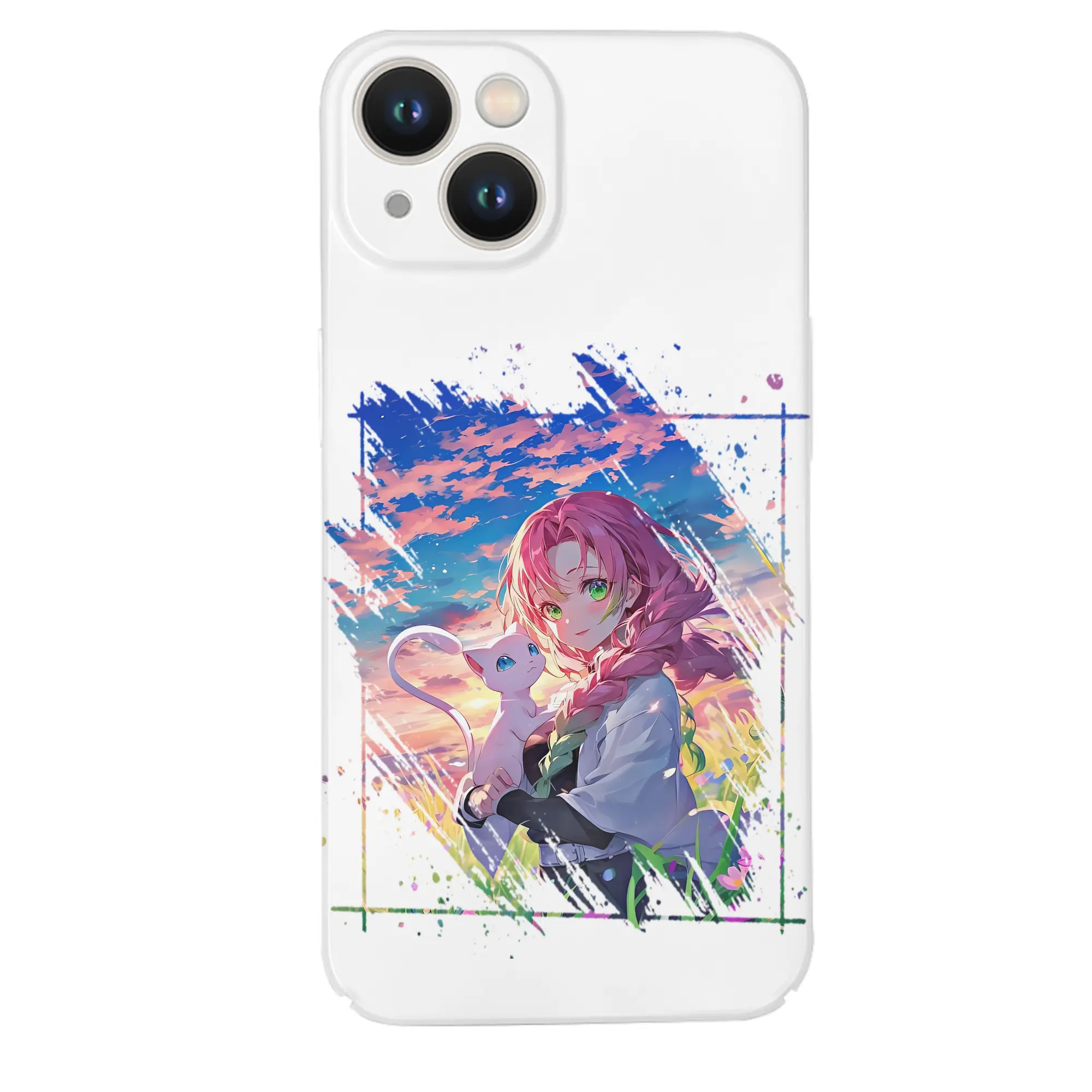 鬼滅の刃 グッズ,甘露寺 蜜璃 - IPhone 14シリーズ対応 ・ ハードケース ・ 衝撃吸収 ・ 360度密着 ・ カメラ保護 ・ 高品質プラスチック ・ 快適操作