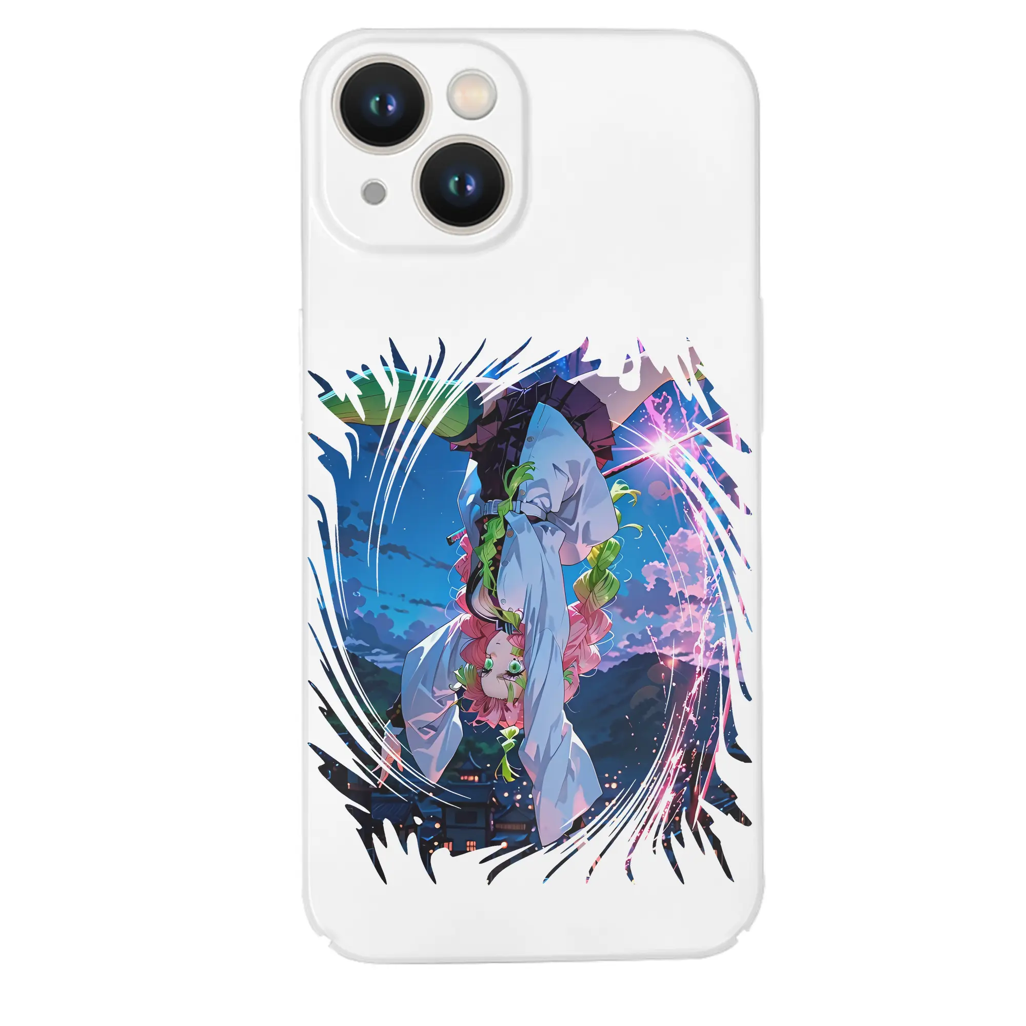 鬼滅の刃 グッズ,甘露寺 蜜璃 - IPhone 14シリーズ対応 ・ ハードケース ・ 衝撃吸収 ・ 360度密着 ・ カメラ保護 ・ 高品質プラスチック ・ 快適操作