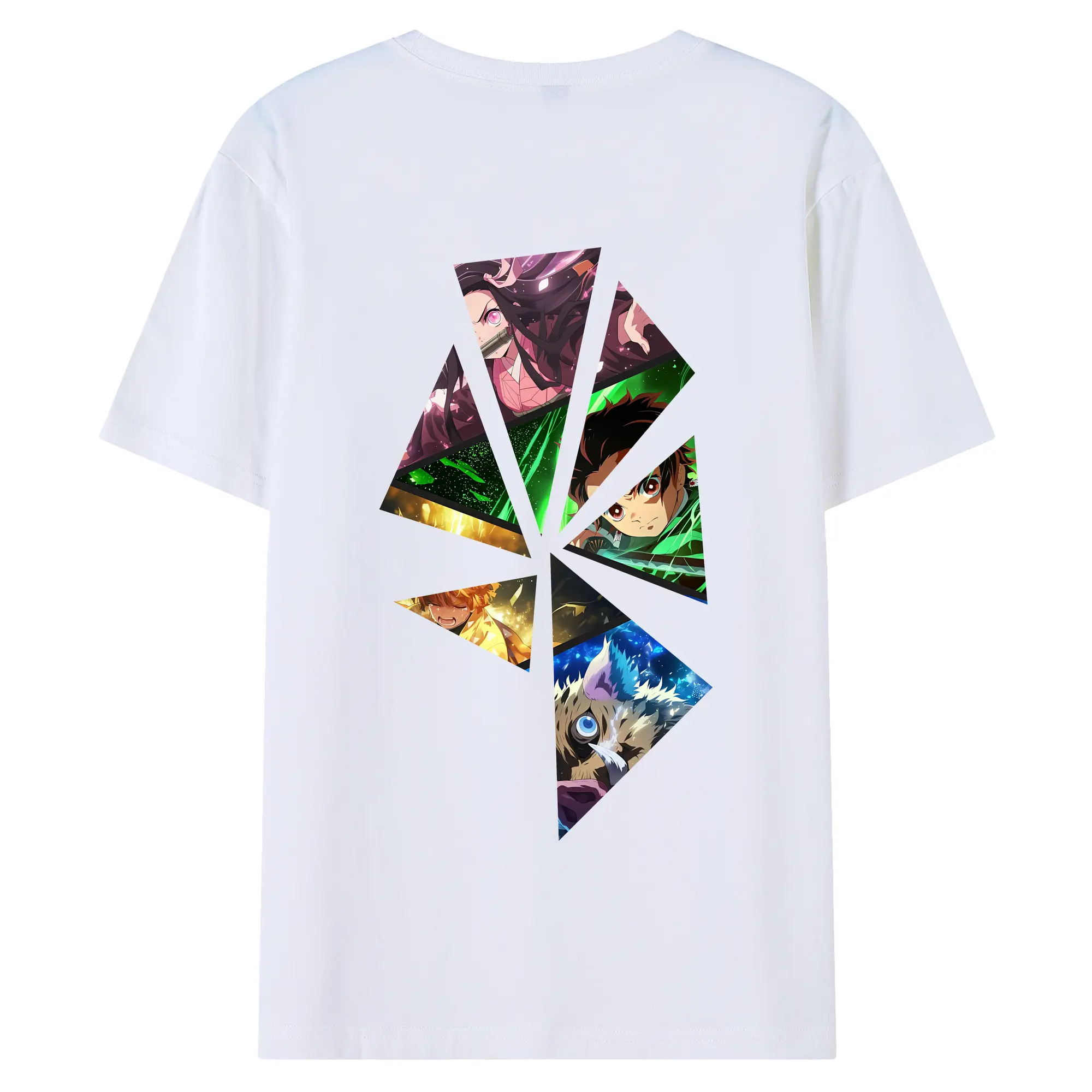 鬼滅の刃 グッズ,竈門 禰豆子 - 綿100％ 半袖Tシャツ ・ バックプリント ・ 快適 通気性 ・ 日常使い 散歩 スポーツ用