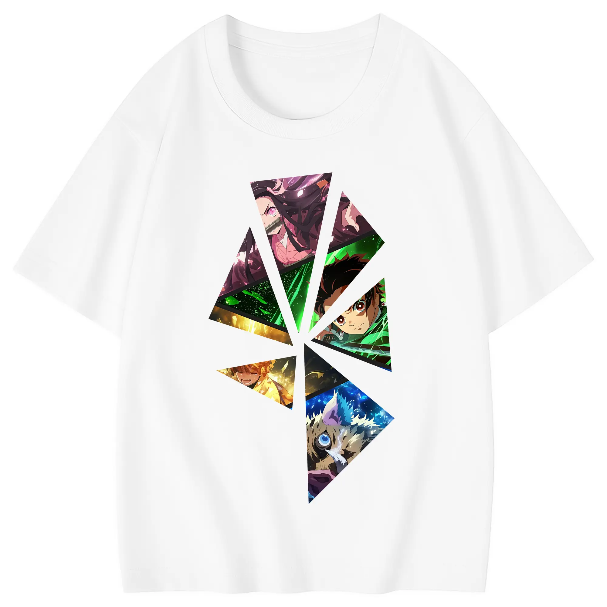 鬼滅の刃 グッズ,竈門 禰豆子 - 綿100％ キッズTシャツ ・ フロントプリント ・ 快適 通気性 ・ スポーツ カジュアル 散歩用