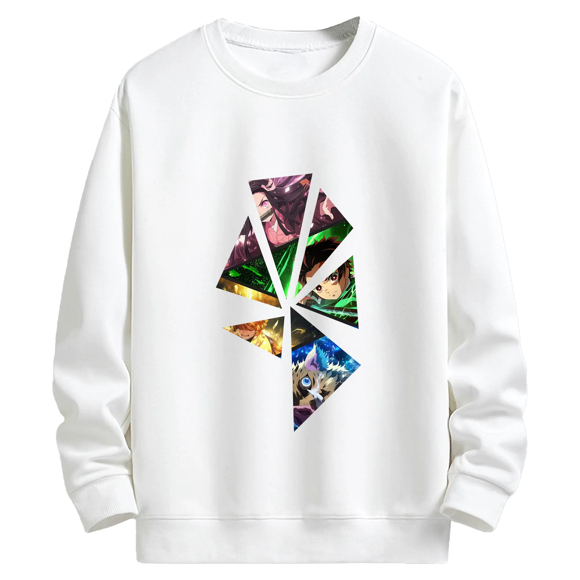 鬼滅の刃 グッズ,竈門 禰豆子 - 高品質 クルーネック スウェット ・ コットン59％ ポリエステル41％ ・ ユニセックス 長袖 トレーナー ・ カジュアル デイリー スポーツ 散歩用