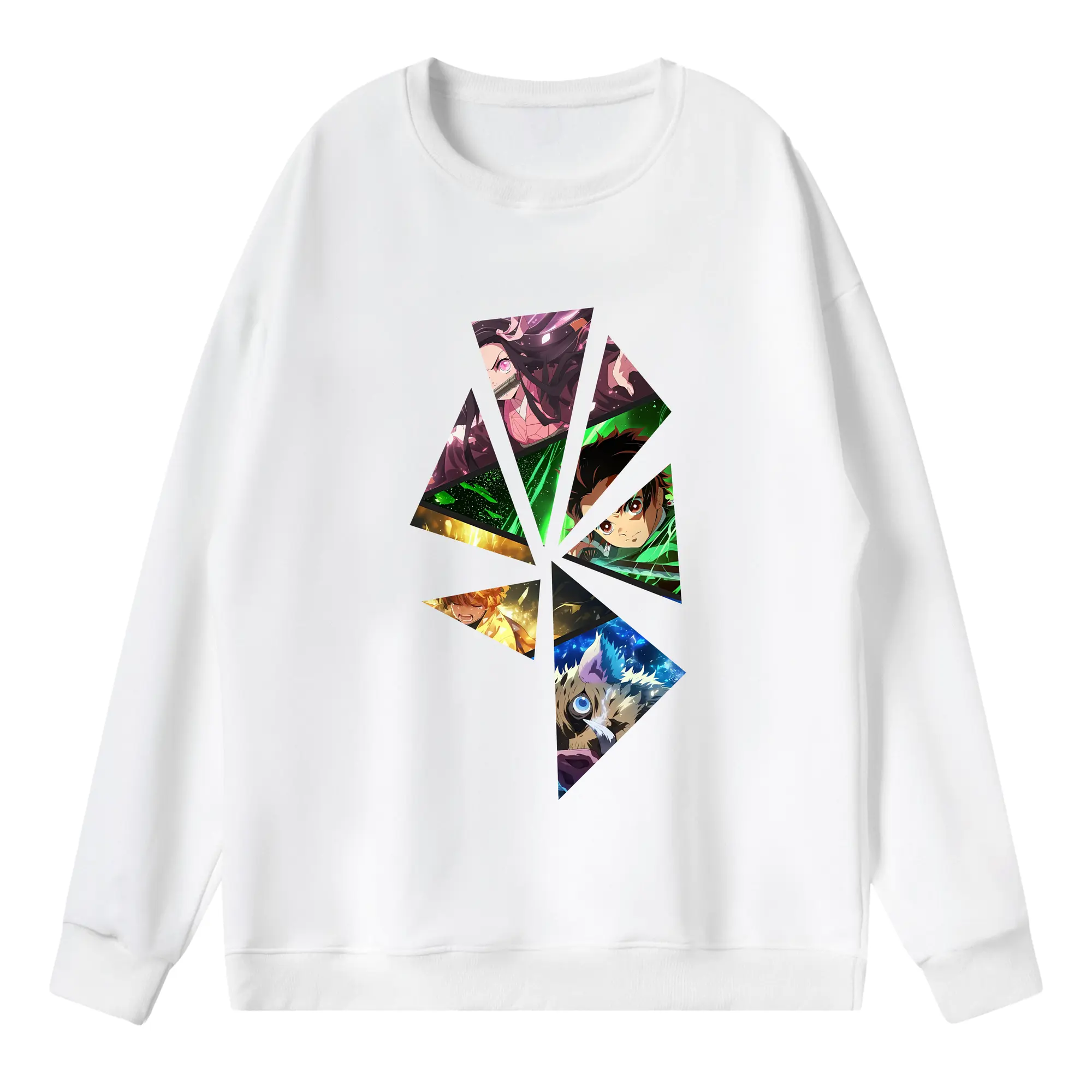 鬼滅の刃 グッズ,竈門 禰豆子 - 薄手 クルーネック スウェット 裏毛260g · ポリエステル 春秋向け カジュアル 男女兼用 · トレーナー デイリー スポーツ 散歩に最適