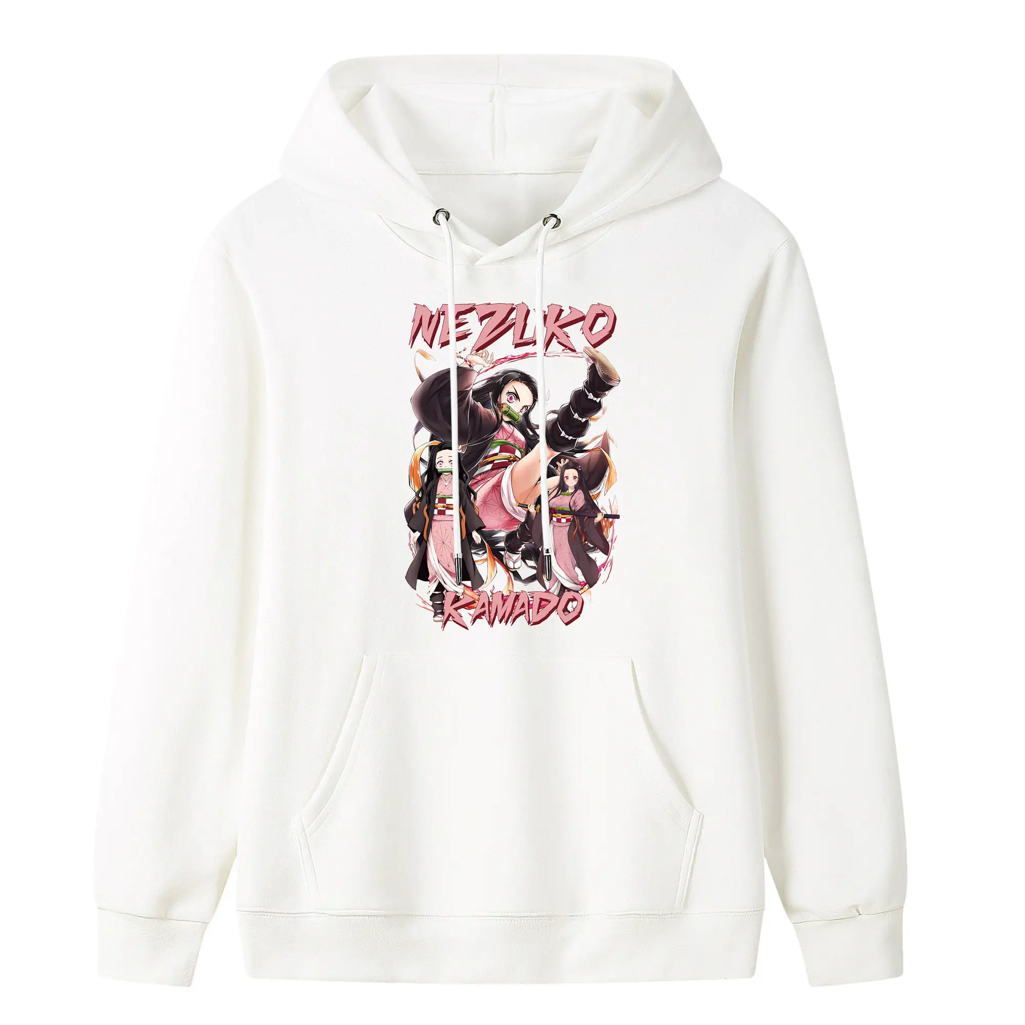 鬼滅の刃 グッズ,竈門 禰豆子 - キッズ フード付きパーカー ・ フロントプリント ・ ポリエステル100％ ・ 快適 通学 スポーツ 日常使い お散歩用