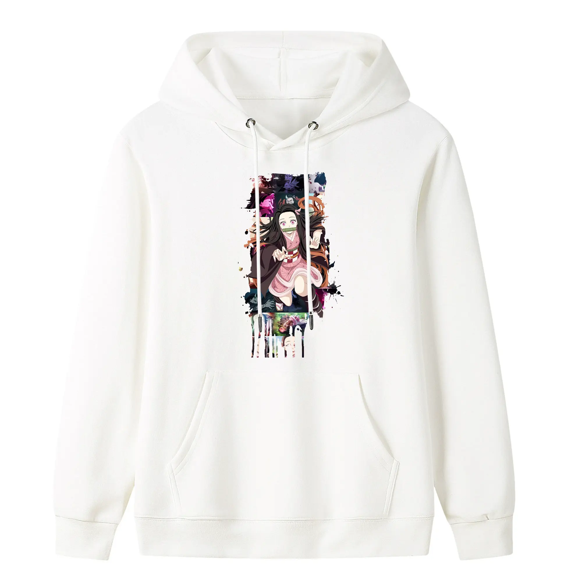 鬼滅の刃 グッズ,竈門 禰豆子 - キッズ フード付きパーカー ・ フロントプリント ・ ポリエステル100％ ・ 快適 通学 スポーツ 日常使い お散歩用