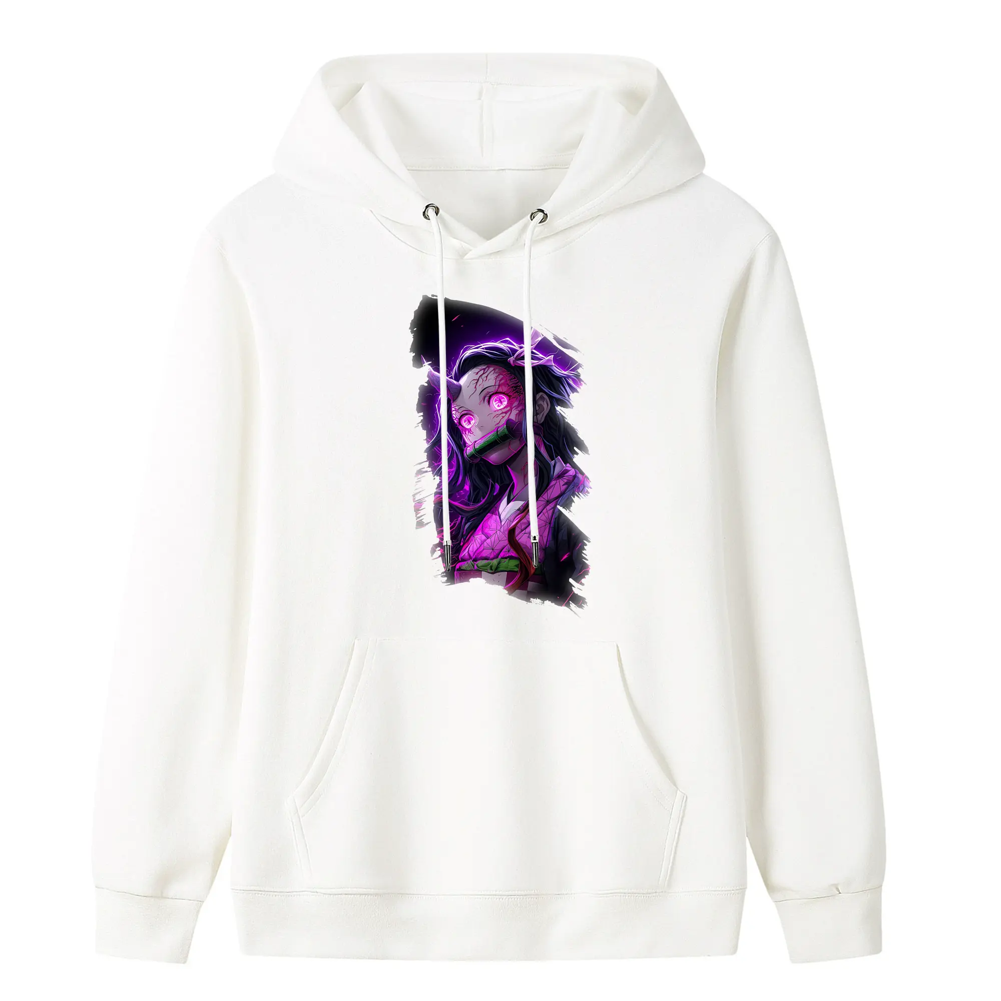 鬼滅の刃 グッズ,竈門 禰豆子 - キッズ フード付きパーカー ・ フロントプリント ・ ポリエステル100％ ・ 快適 通学 スポーツ 日常使い お散歩用