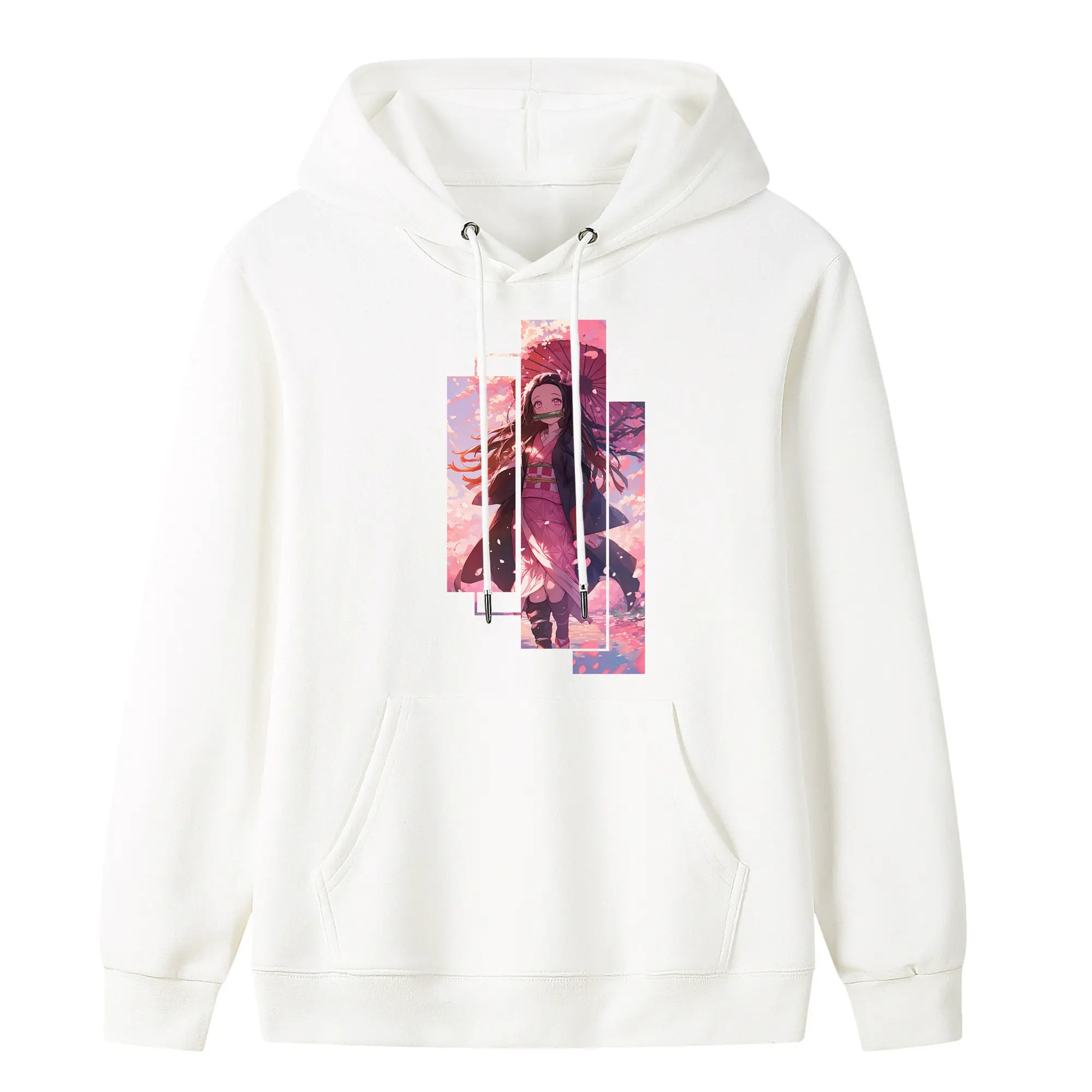 鬼滅の刃 グッズ,竈門 禰豆子 - キッズ フード付きパーカー ・ フロントプリント ・ ポリエステル100％ ・ 快適 通学 スポーツ 日常使い お散歩用