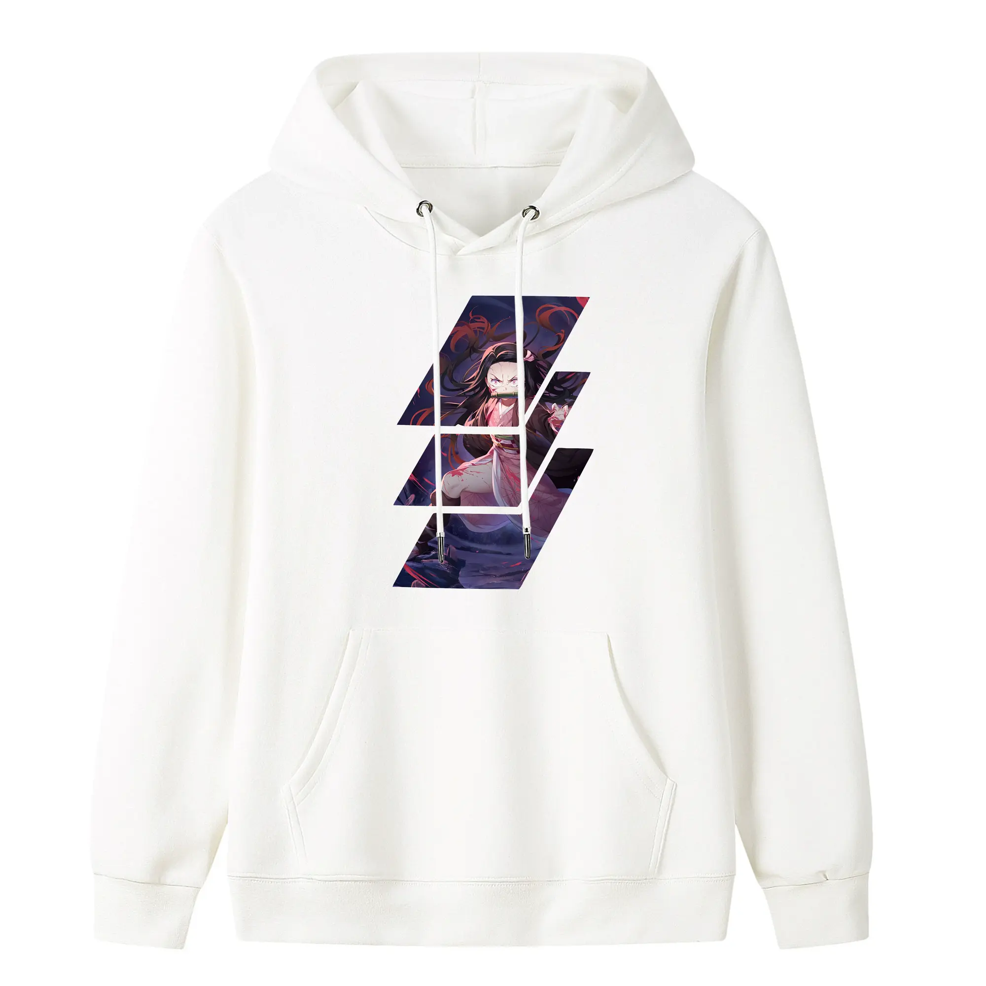 鬼滅の刃 グッズ,竈門 禰豆子 - キッズ フード付きパーカー ・ フロントプリント ・ ポリエステル100％ ・ 快適 通学 スポーツ 日常使い お散歩用