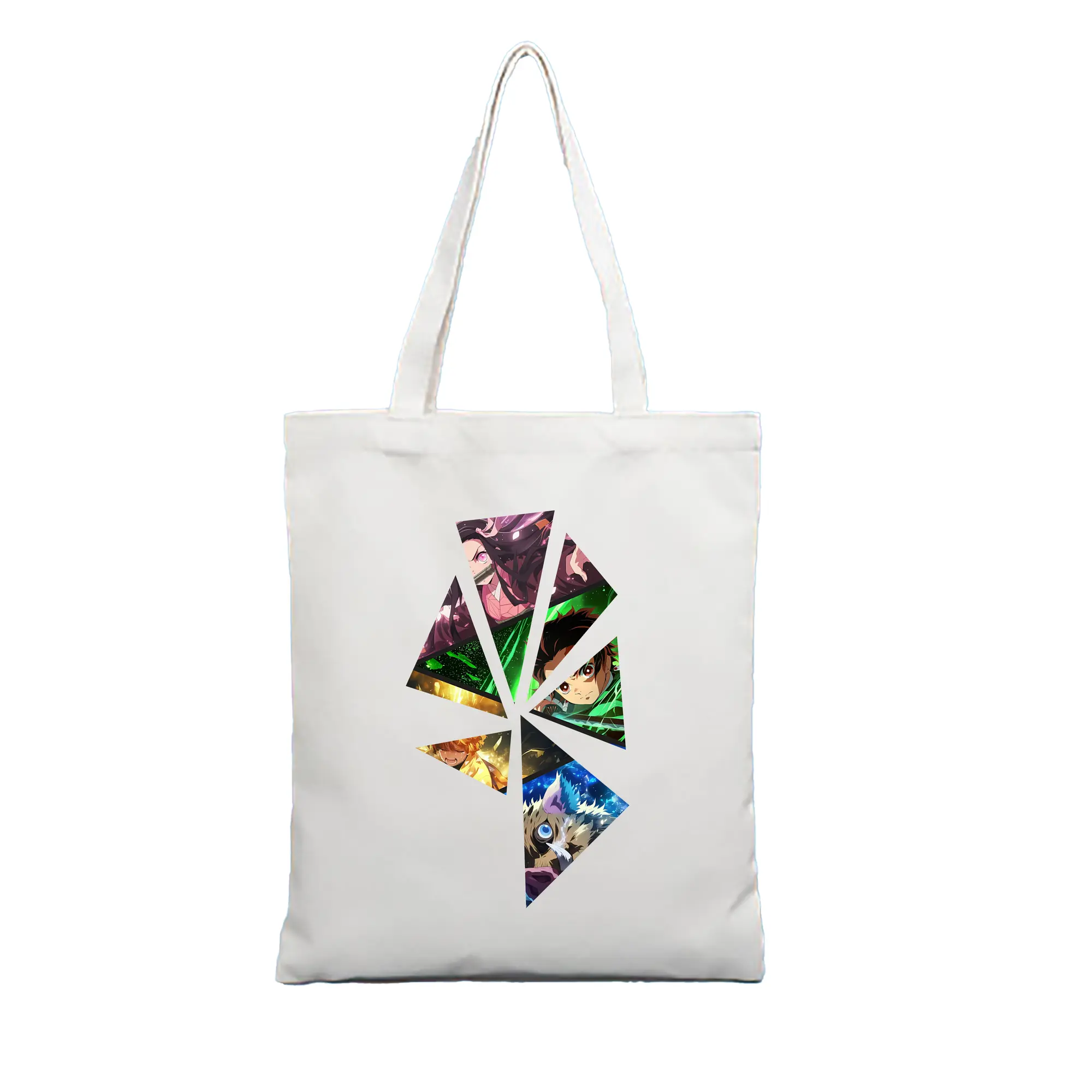 鬼滅の刃 グッズ,竈門 禰豆子 - 縦型キャンバス手提げバッグ（トートバッグ） ・ キャンバス素材 ・ ショッピング用 ・ 軽量 丈夫 お手入れ簡単