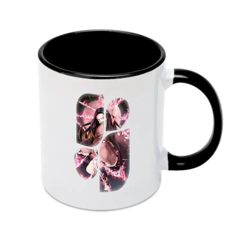 鬼滅の刃 グッズ,竈門 禰豆子 - カラフルマグカップ ・ 陶器 ・ 熱転写プリント ・ 鮮やかデザイン ・ 耐久性 高品質 ・ コーヒー お茶 ギフト用