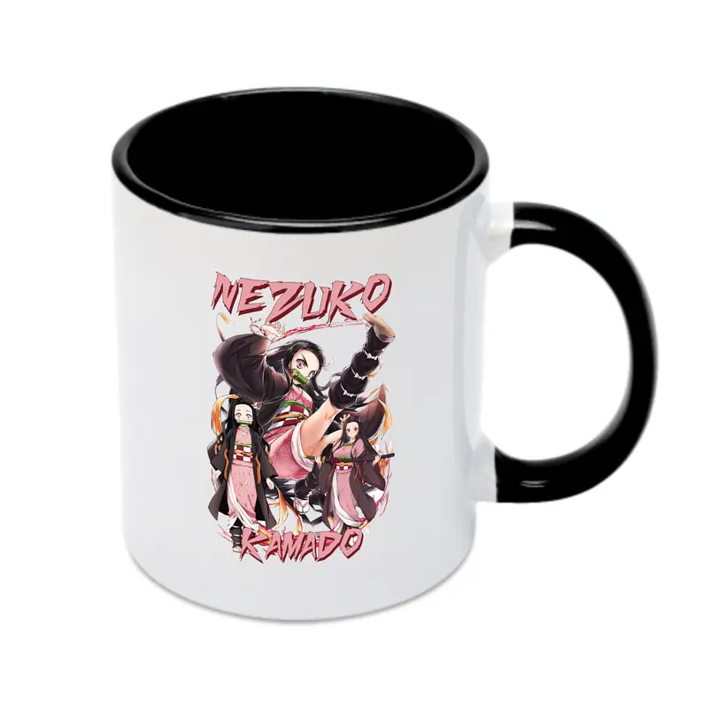 鬼滅の刃 グッズ,竈門 禰豆子 - カラフルマグカップ ・ 陶器 ・ 熱転写プリント ・ 鮮やかデザイン ・ 耐久性 高品質 ・ コーヒー お茶 ギフト用