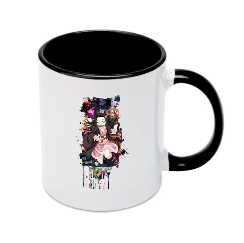 鬼滅の刃 グッズ,竈門 禰豆子 - カラフルマグカップ ・ 陶器 ・ 熱転写プリント ・ 鮮やかデザイン ・ 耐久性 高品質 ・ コーヒー お茶 ギフト用