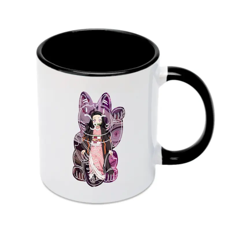 鬼滅の刃 グッズ,竈門 禰豆子 - カラフルマグカップ ・ 陶器 ・ 熱転写プリント ・ 鮮やかデザイン ・ 耐久性 高品質 ・ コーヒー お茶 ギフト用