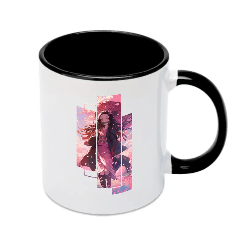 鬼滅の刃 グッズ,竈門 禰豆子 - カラフルマグカップ ・ 陶器 ・ 熱転写プリント ・ 鮮やかデザイン ・ 耐久性 高品質 ・ コーヒー お茶 ギフト用