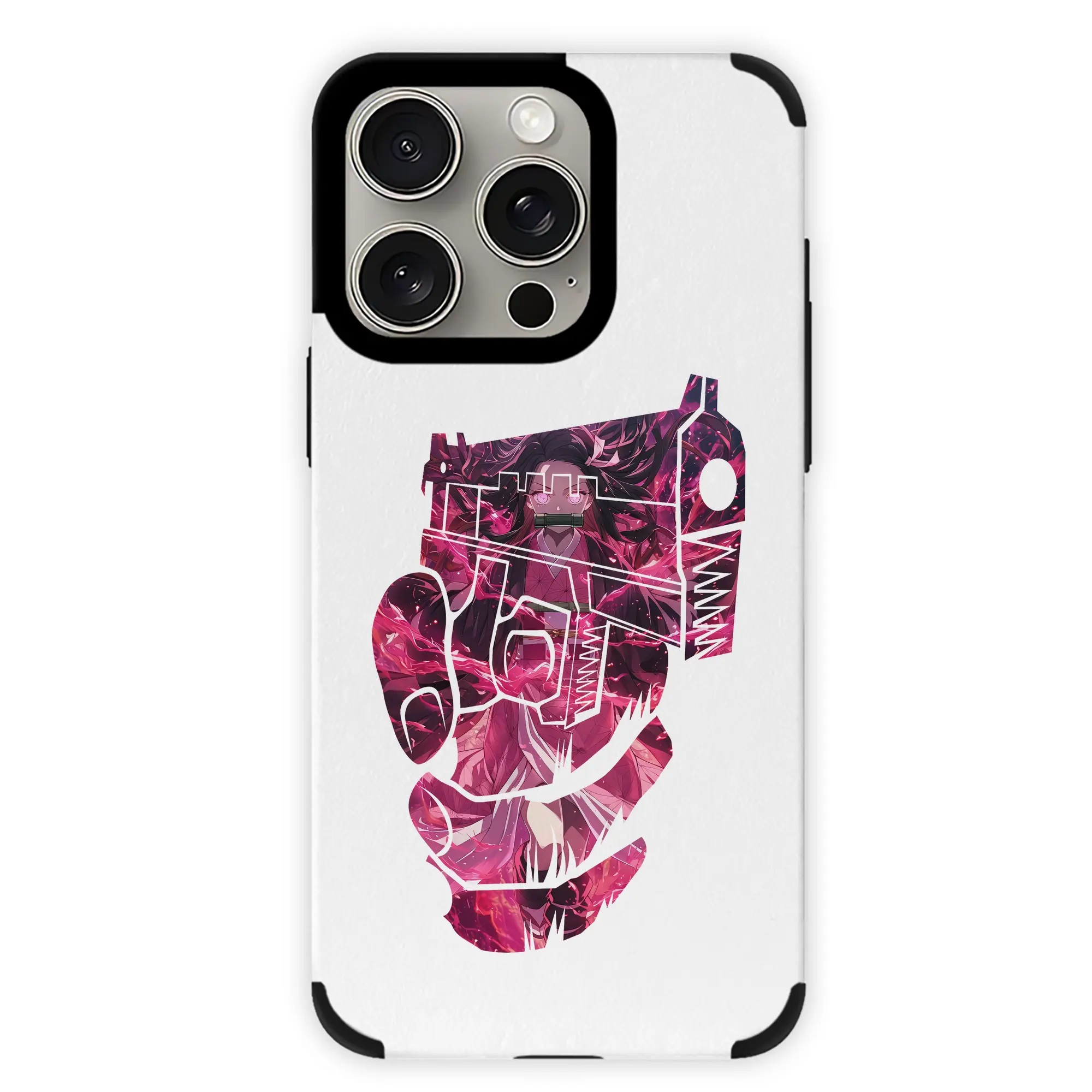 鬼滅の刃 グッズ,竈門 禰豆子 - IPhone15ProMax対応 ・ PUレザースマホケース ・ 耐衝撃 ・ 黄変防止 ・ 360度全面保護 ・ 柔らか手触り ・ 3D立体ボタン