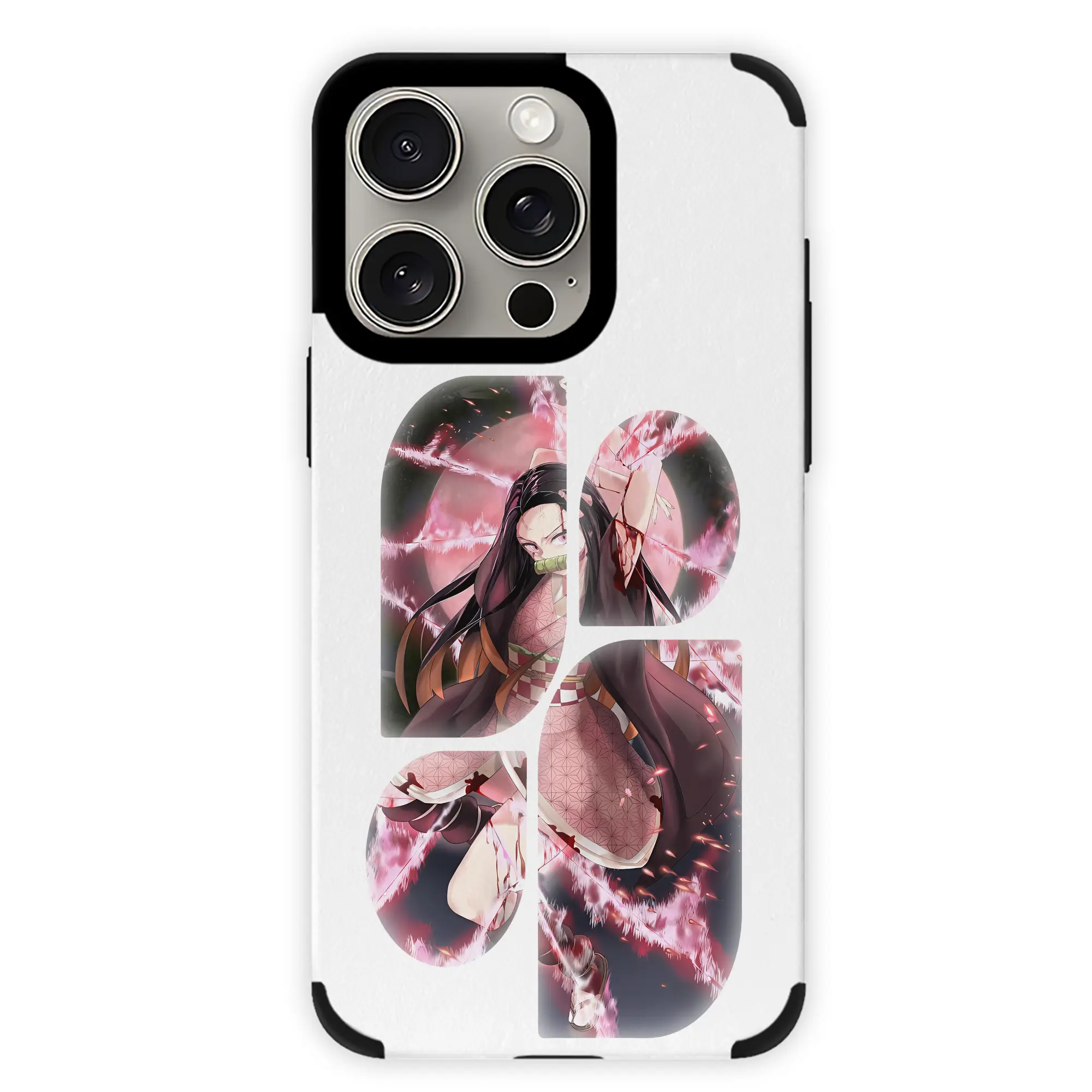 鬼滅の刃 グッズ,竈門 禰豆子 - IPhone15ProMax対応 ・ PUレザースマホケース ・ 耐衝撃 ・ 黄変防止 ・ 360度全面保護 ・ 柔らか手触り ・ 3D立体ボタン