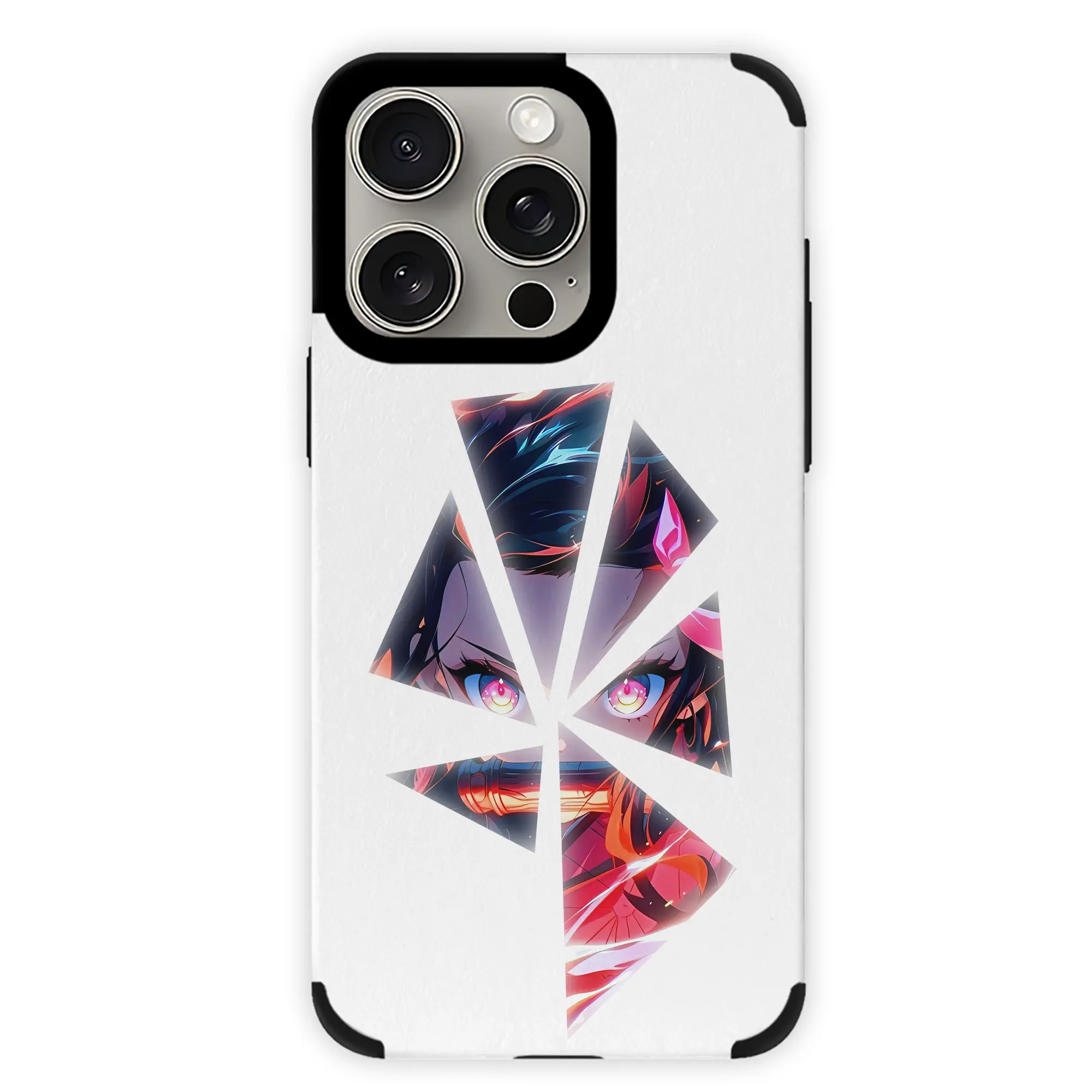 鬼滅の刃 グッズ,竈門 禰豆子 - IPhone15ProMax対応 ・ PUレザースマホケース ・ 耐衝撃 ・ 黄変防止 ・ 360度全面保護 ・ 柔らか手触り ・ 3D立体ボタン