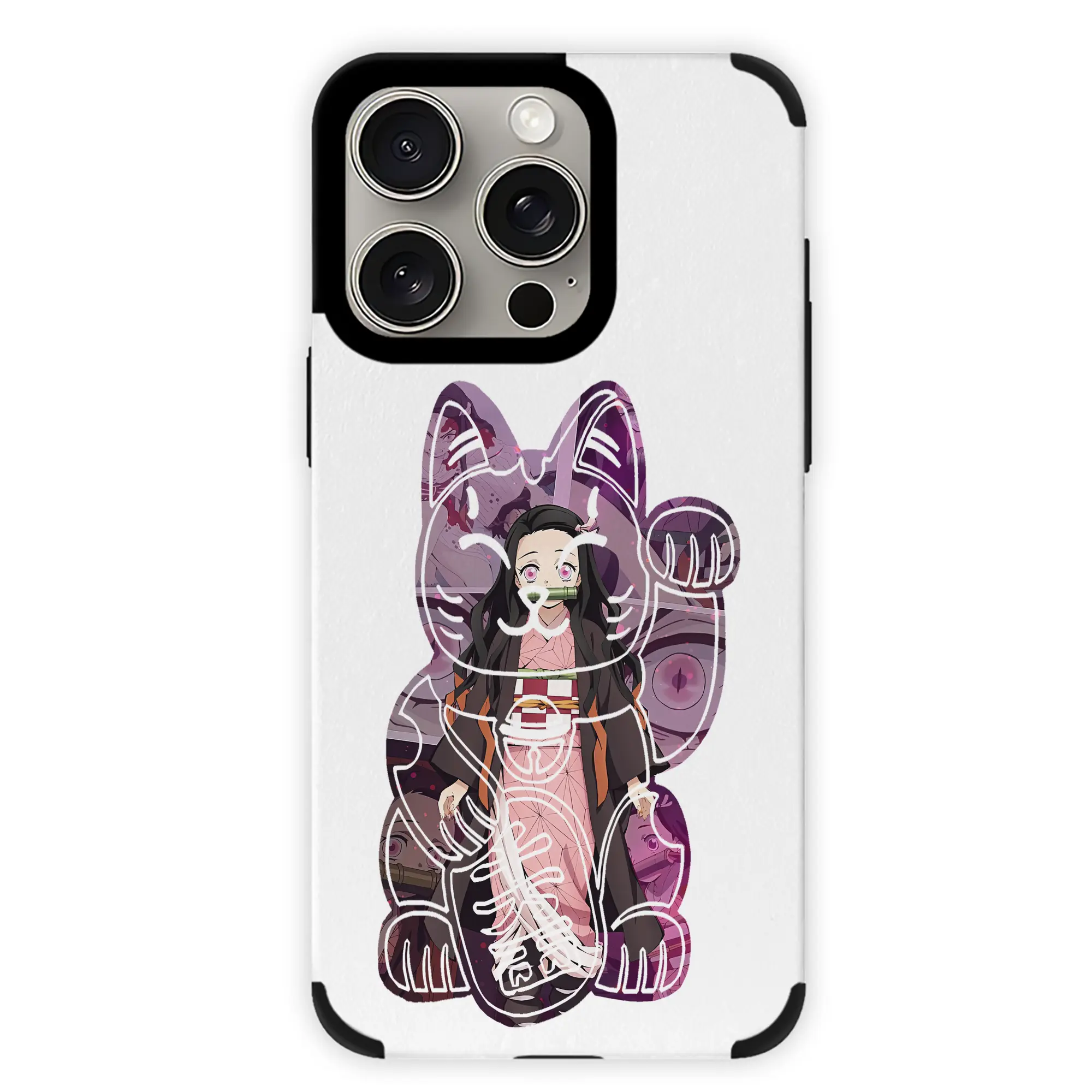 鬼滅の刃 グッズ,竈門 禰豆子 - IPhone15ProMax対応 ・ PUレザースマホケース ・ 耐衝撃 ・ 黄変防止 ・ 360度全面保護 ・ 柔らか手触り ・ 3D立体ボタン