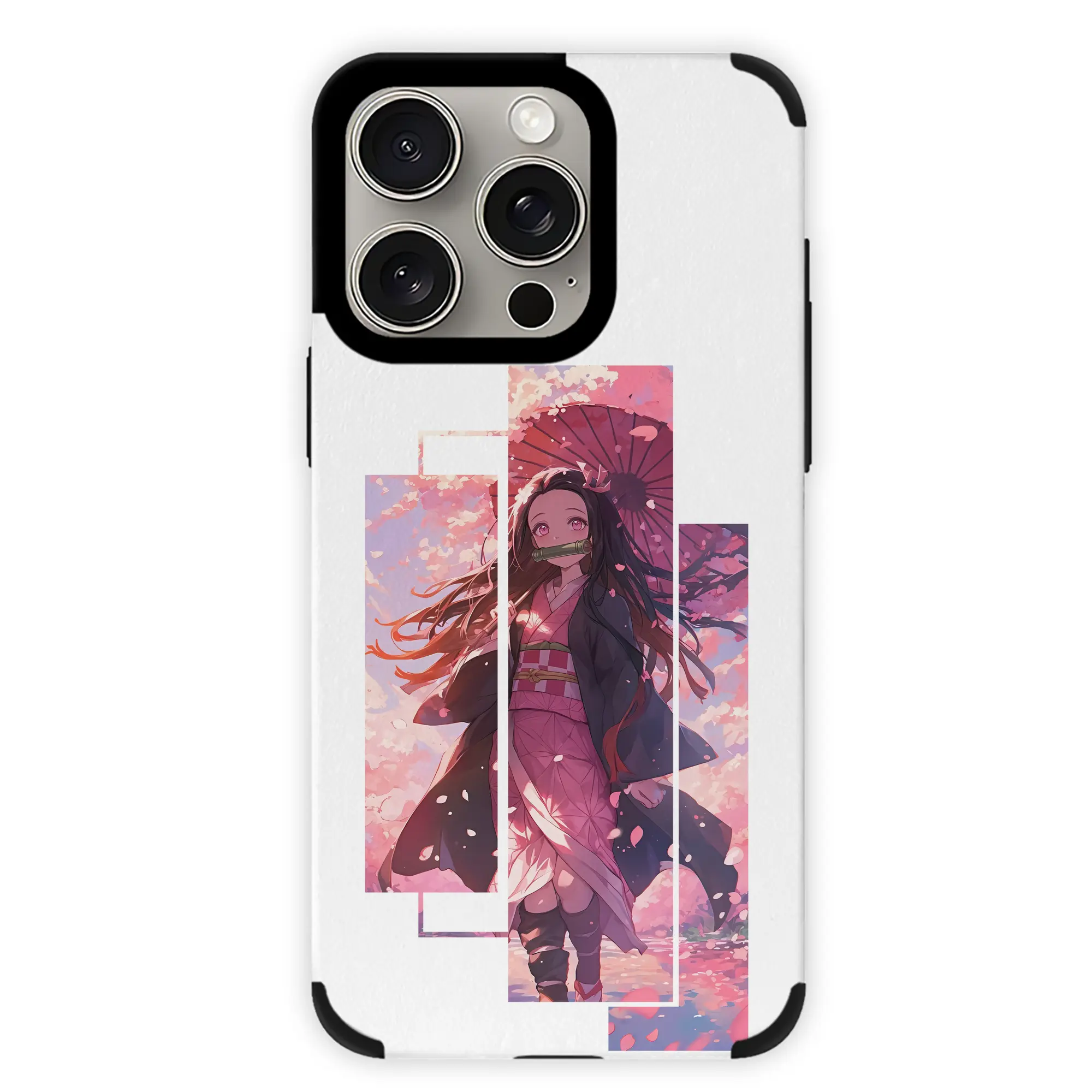 鬼滅の刃 グッズ,竈門 禰豆子 - IPhone15ProMax対応 ・ PUレザースマホケース ・ 耐衝撃 ・ 黄変防止 ・ 360度全面保護 ・ 柔らか手触り ・ 3D立体ボタン