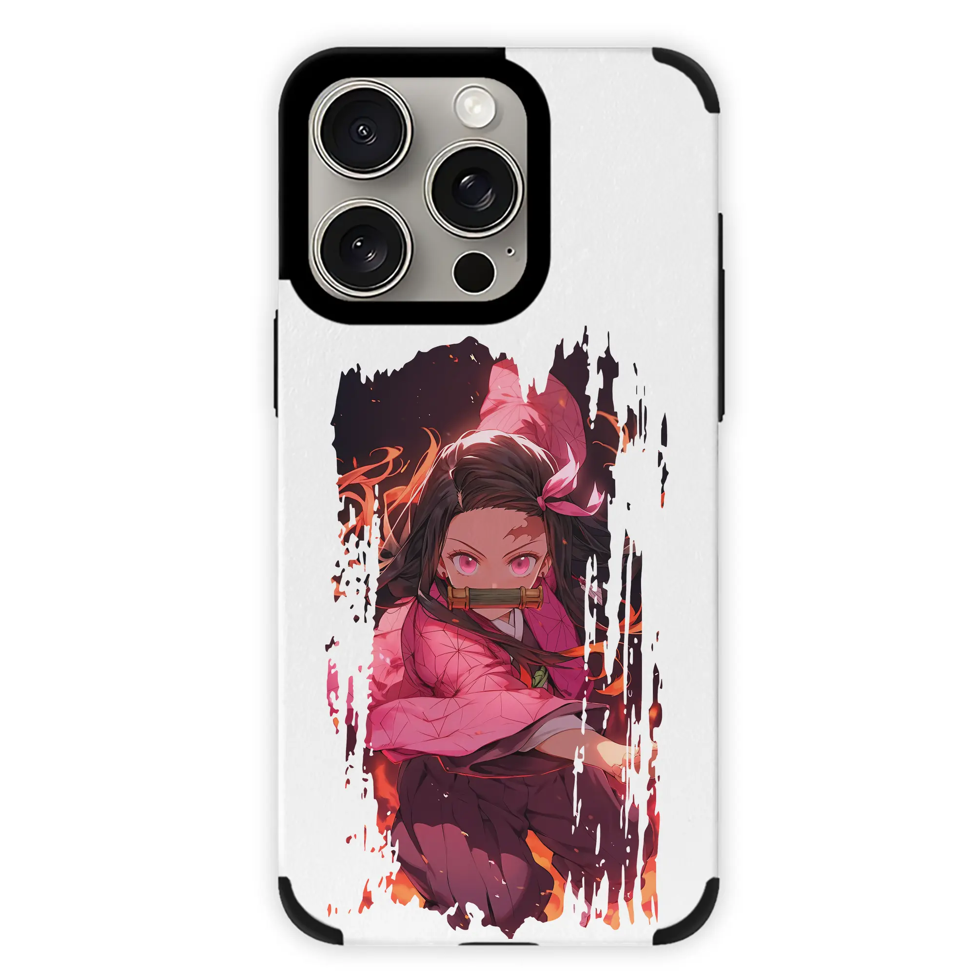 鬼滅の刃 グッズ,竈門 禰豆子 - IPhone15ProMax対応 ・ PUレザースマホケース ・ 耐衝撃 ・ 黄変防止 ・ 360度全面保護 ・ 柔らか手触り ・ 3D立体ボタン