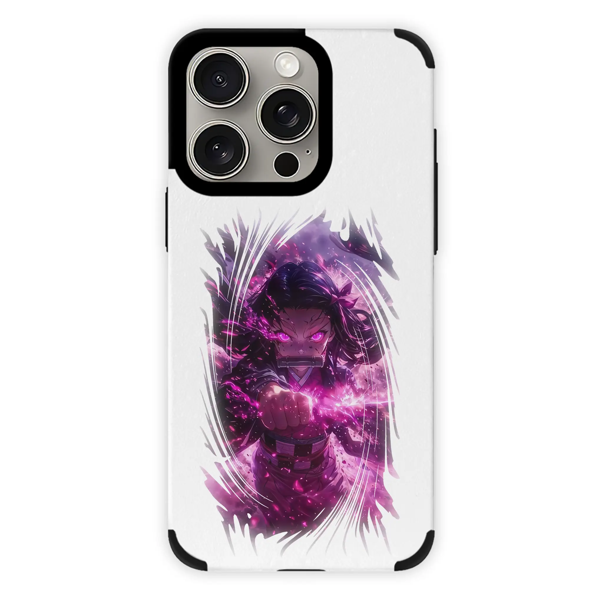 鬼滅の刃 グッズ,竈門 禰豆子 - IPhone15ProMax対応 ・ PUレザースマホケース ・ 耐衝撃 ・ 黄変防止 ・ 360度全面保護 ・ 柔らか手触り ・ 3D立体ボタン