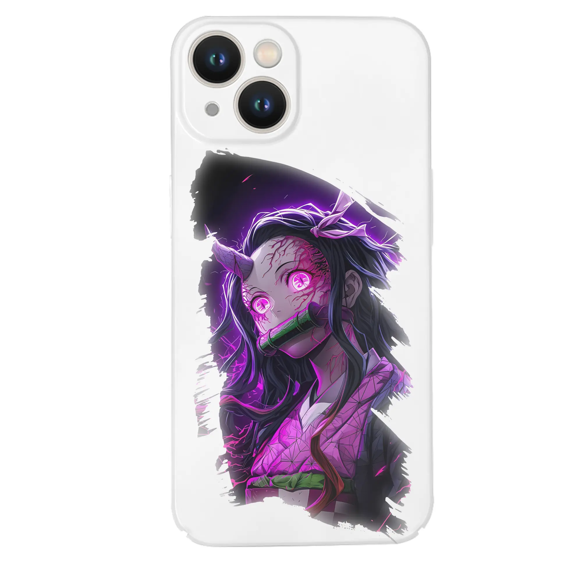 鬼滅の刃 グッズ,竈門 禰豆子 - IPhone 14シリーズ対応 ・ ハードケース ・ 衝撃吸収 ・ 360度密着 ・ カメラ保護 ・ 高品質プラスチック ・ 快適操作