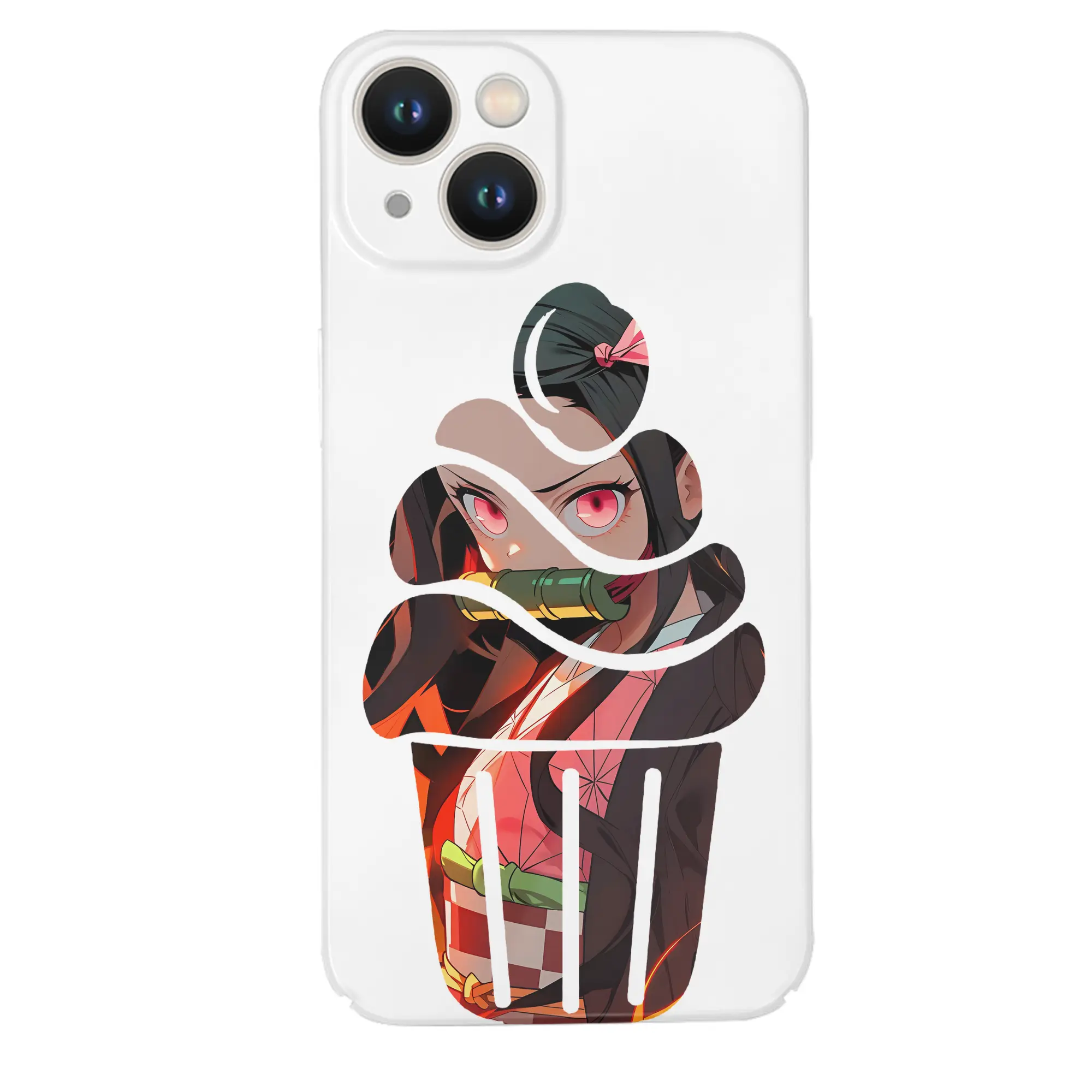 鬼滅の刃 グッズ,竈門 禰豆子 - IPhone 14シリーズ対応 ・ ハードケース ・ 衝撃吸収 ・ 360度密着 ・ カメラ保護 ・ 高品質プラスチック ・ 快適操作