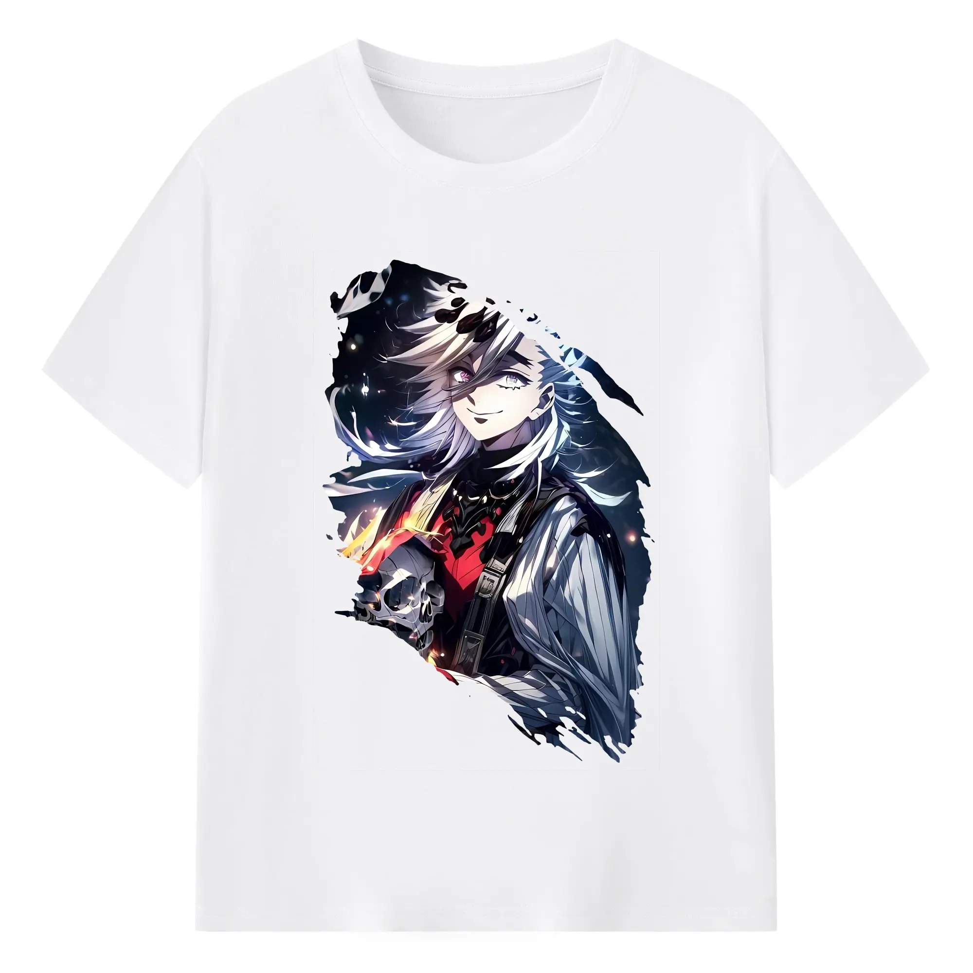 鬼滅の刃 グッズ,童磨 - 綿100％ 半袖Tシャツ ・ フロントプリント ・ 快適 通気性 ・ 日常使い 散歩 スポーツ用