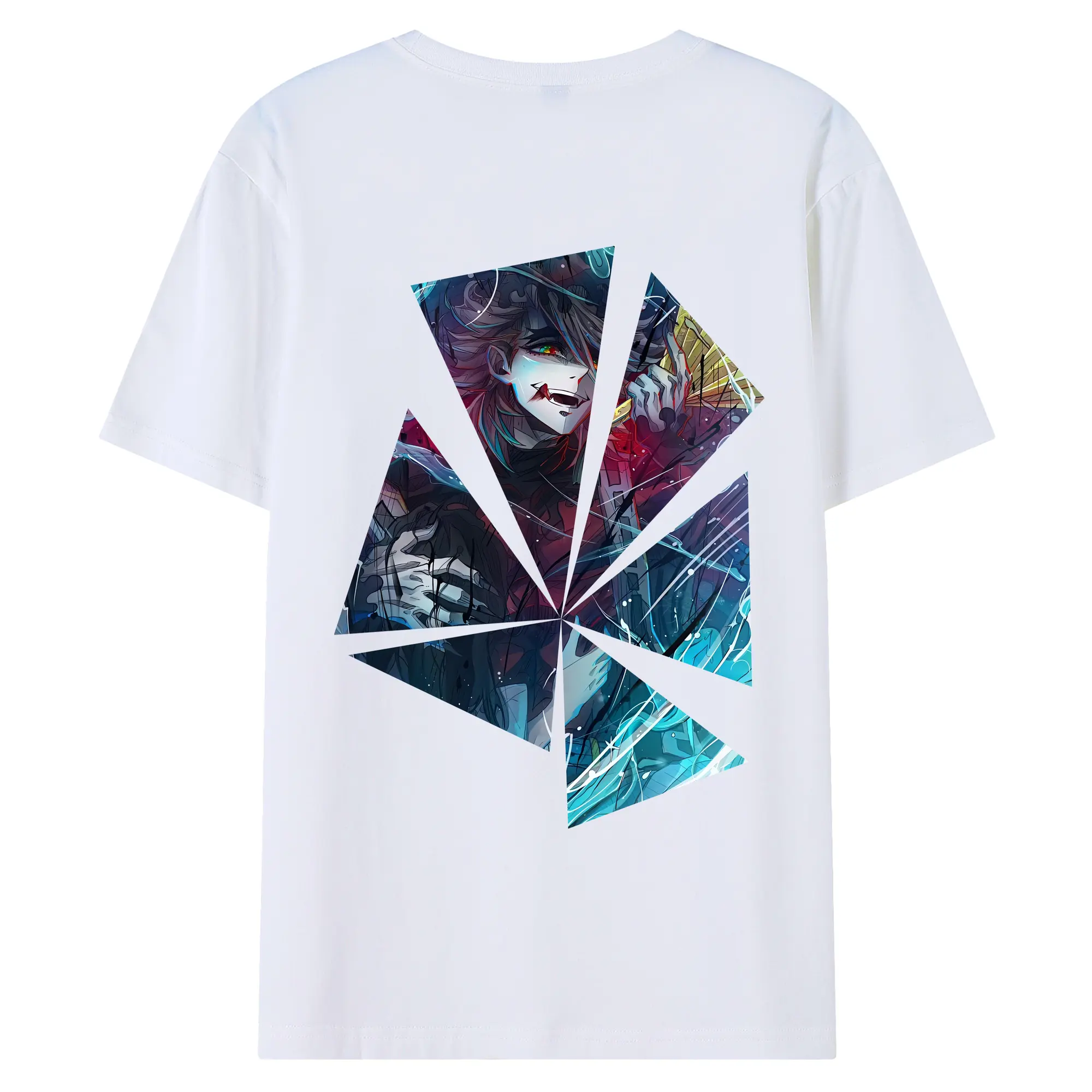 鬼滅の刃 グッズ,童磨 - 綿100％ 半袖Tシャツ ・ バックプリント ・ 快適 通気性 ・ 日常使い 散歩 スポーツ用