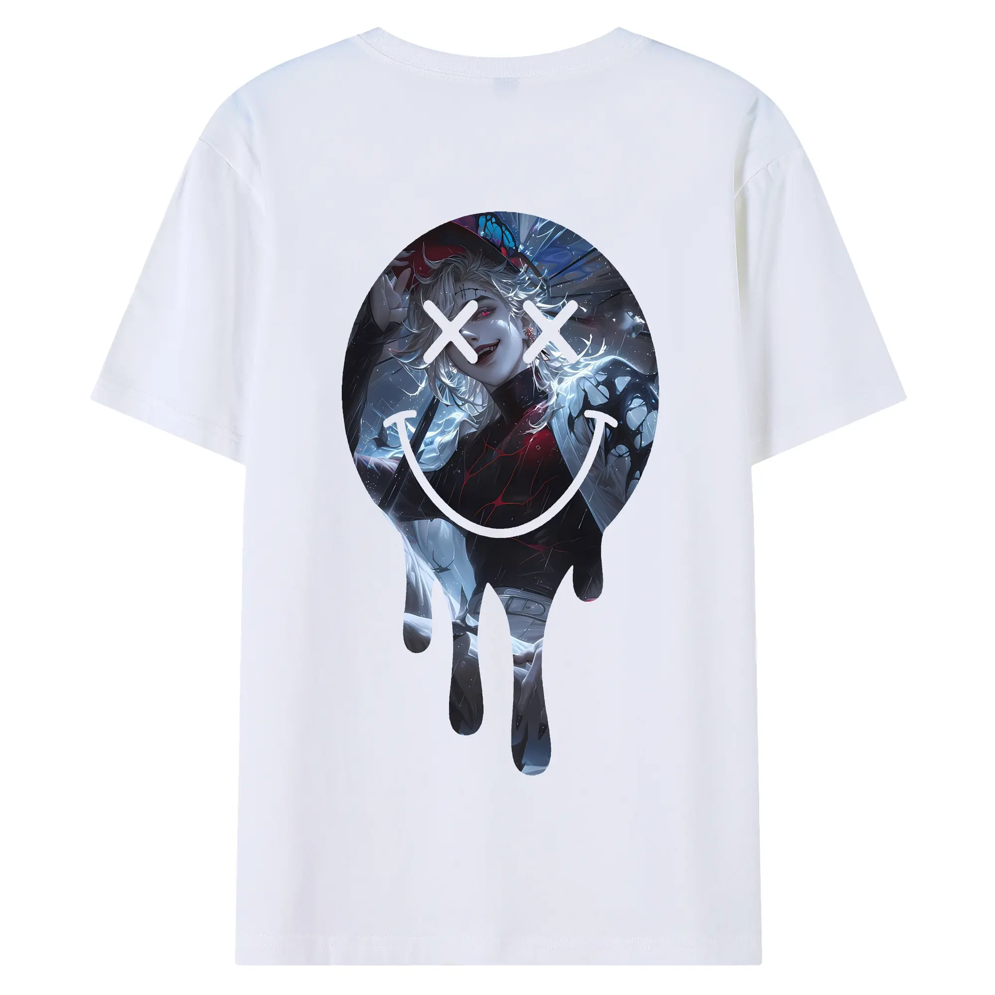 鬼滅の刃 グッズ,童磨 - 綿100％ 半袖Tシャツ ・ バックプリント ・ 快適 通気性 ・ 日常使い 散歩 スポーツ用