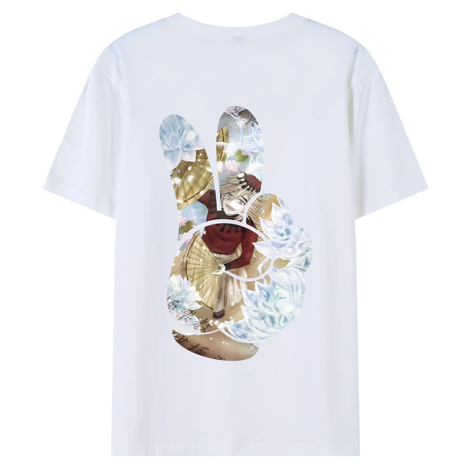 鬼滅の刃 グッズ,童磨 - 綿100％ 半袖Tシャツ ・ バックプリント ・ 快適 通気性 ・ 日常使い 散歩 スポーツ用