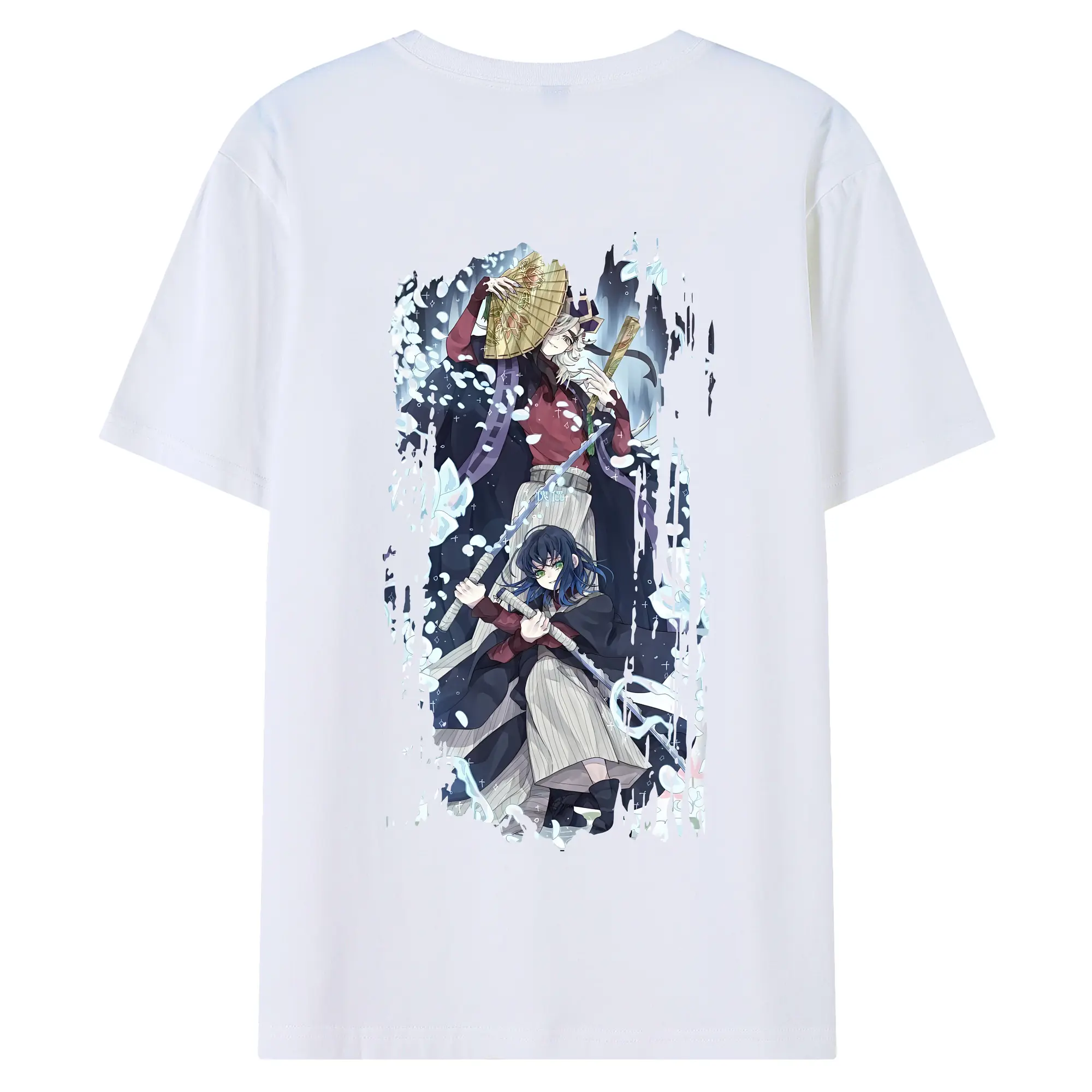 鬼滅の刃 グッズ,童磨 - 綿100％ 半袖Tシャツ ・ バックプリント ・ 快適 通気性 ・ 日常使い 散歩 スポーツ用