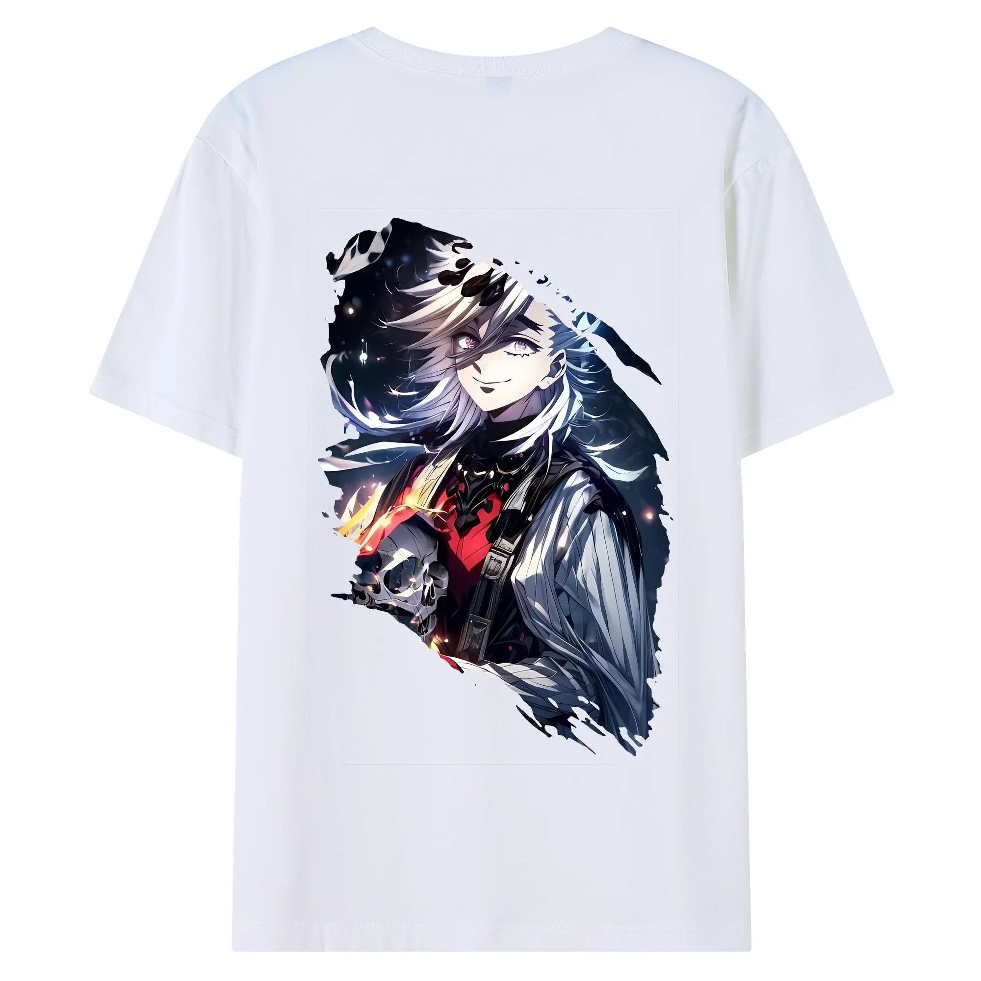 鬼滅の刃 グッズ,童磨 - 綿100％ 半袖Tシャツ ・ バックプリント ・ 快適 通気性 ・ 日常使い 散歩 スポーツ用