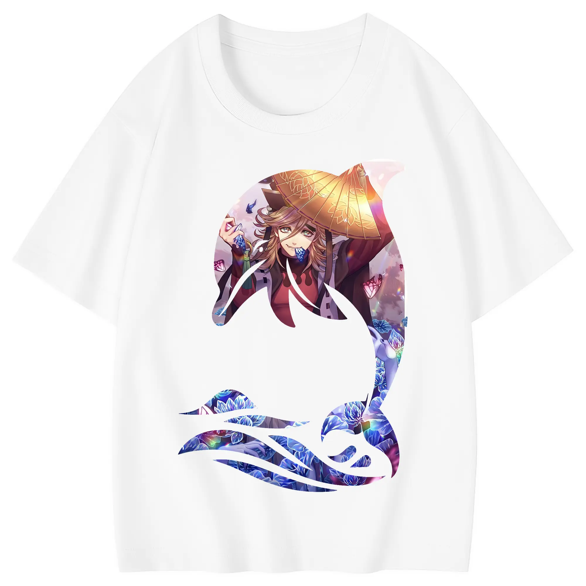 鬼滅の刃 グッズ,童磨 - 綿100％ キッズTシャツ ・ フロントプリント ・ 快適 通気性 ・ スポーツ カジュアル 散歩用