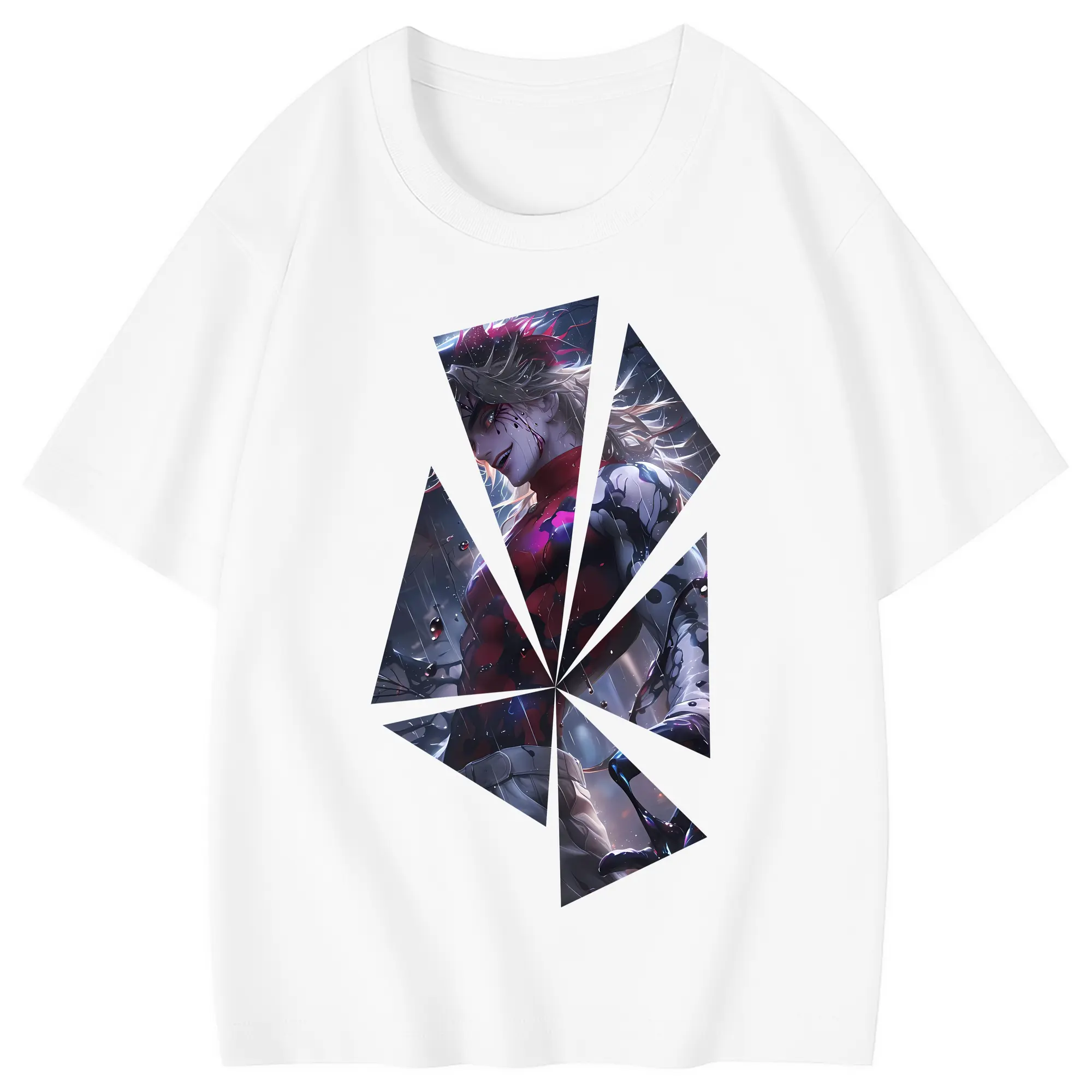 鬼滅の刃 グッズ,童磨 - 綿100％ キッズTシャツ ・ フロントプリント ・ 快適 通気性 ・ スポーツ カジュアル 散歩用