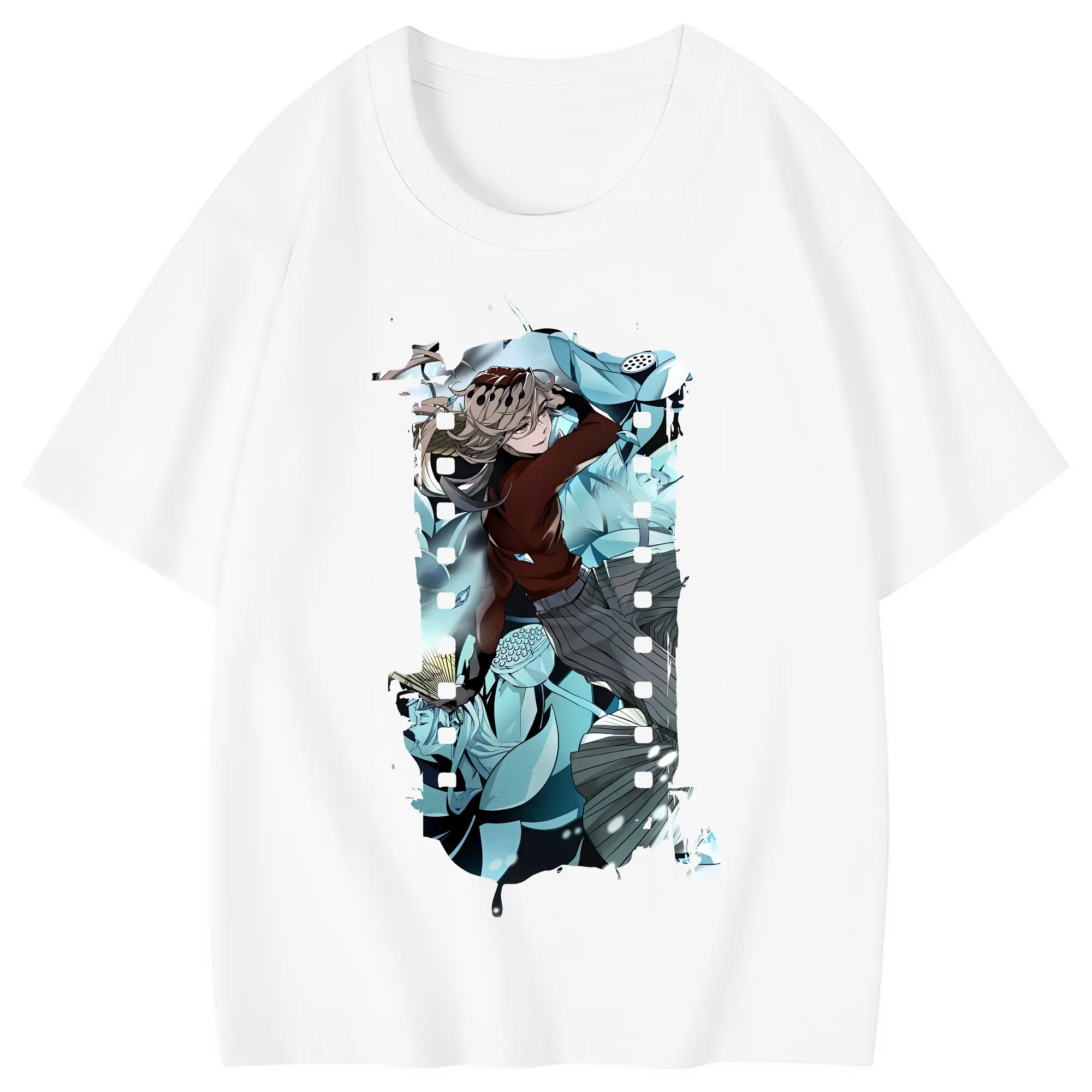 鬼滅の刃 グッズ,童磨 - 綿100％ キッズTシャツ ・ フロントプリント ・ 快適 通気性 ・ スポーツ カジュアル 散歩用