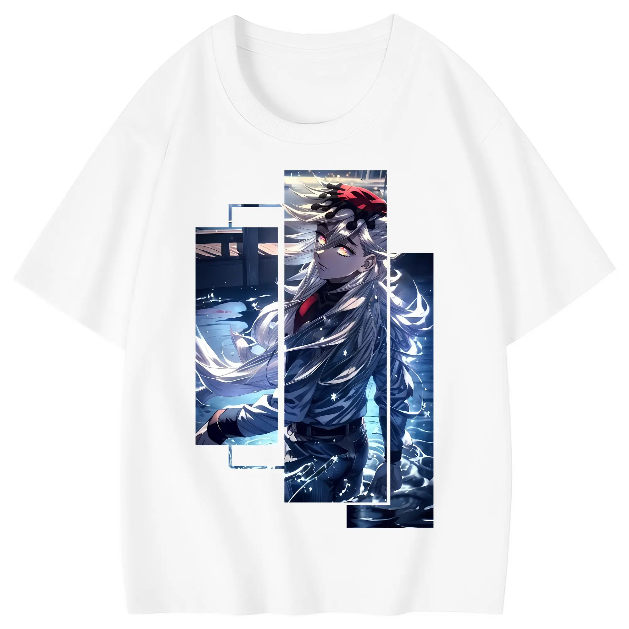 鬼滅の刃 グッズ,童磨 - 綿100％ キッズTシャツ ・ フロントプリント ・ 快適 通気性 ・ スポーツ カジュアル 散歩用