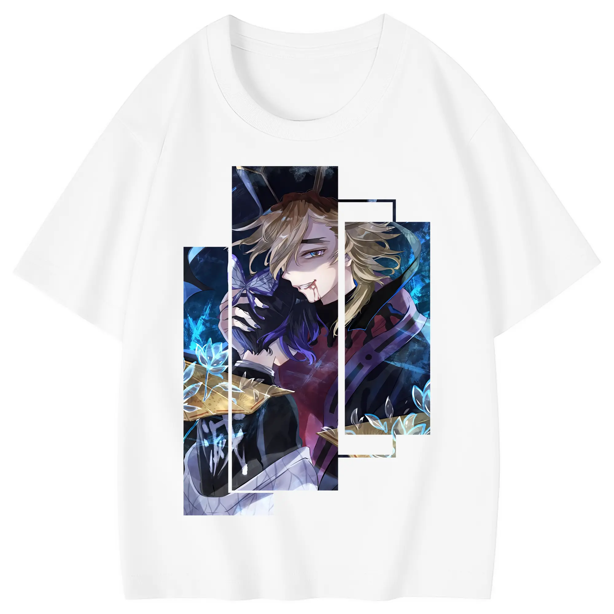 鬼滅の刃 グッズ,童磨 - 綿100％ キッズTシャツ ・ フロントプリント ・ 快適 通気性 ・ スポーツ カジュアル 散歩用