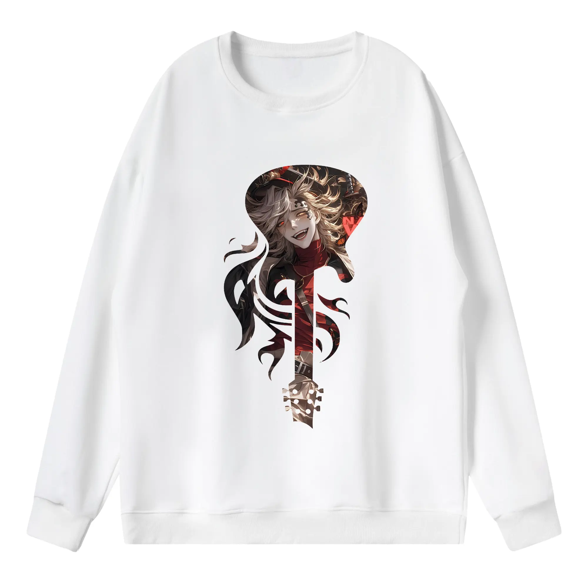 鬼滅の刃 グッズ,童磨 - 薄手 クルーネック スウェット 裏毛260g · ポリエステル 春秋向け カジュアル 男女兼用 · トレーナー デイリー スポーツ 散歩に最適