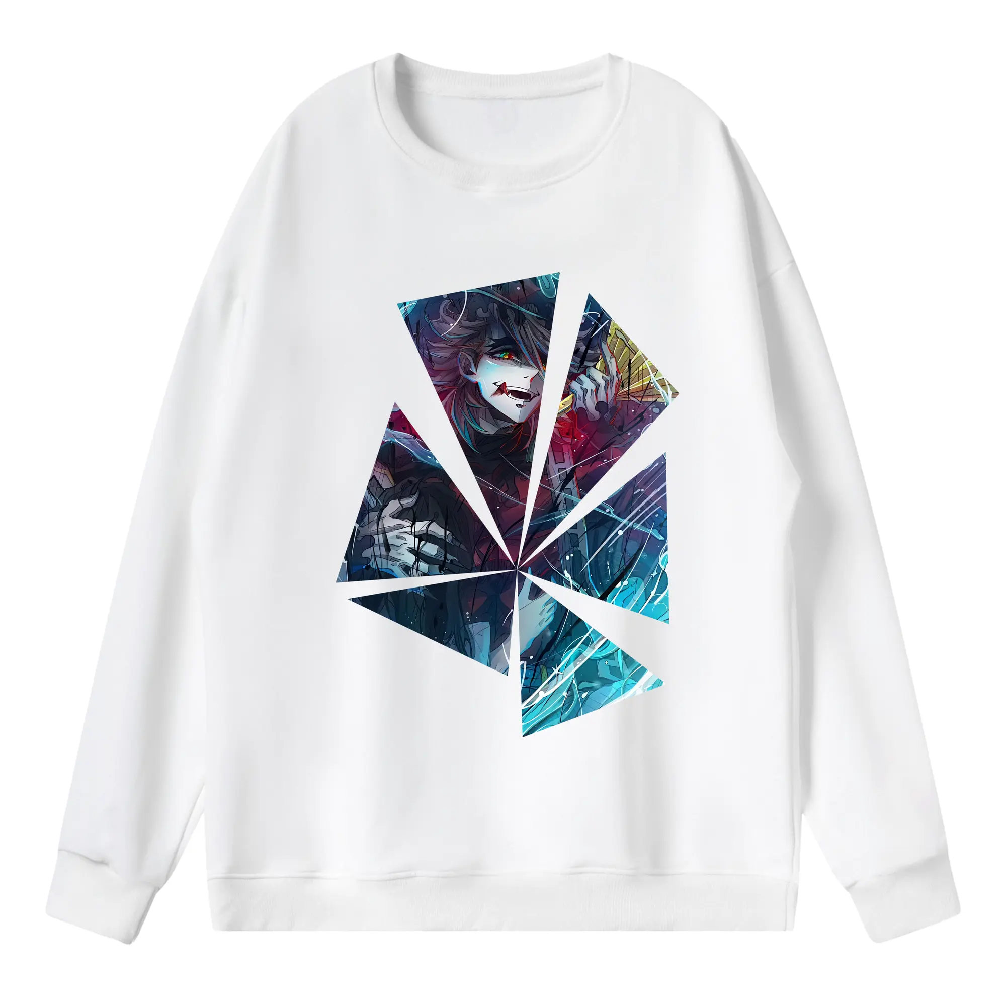 鬼滅の刃 グッズ,童磨 - 薄手 クルーネック スウェット 裏毛260g · ポリエステル 春秋向け カジュアル 男女兼用 · トレーナー デイリー スポーツ 散歩に最適