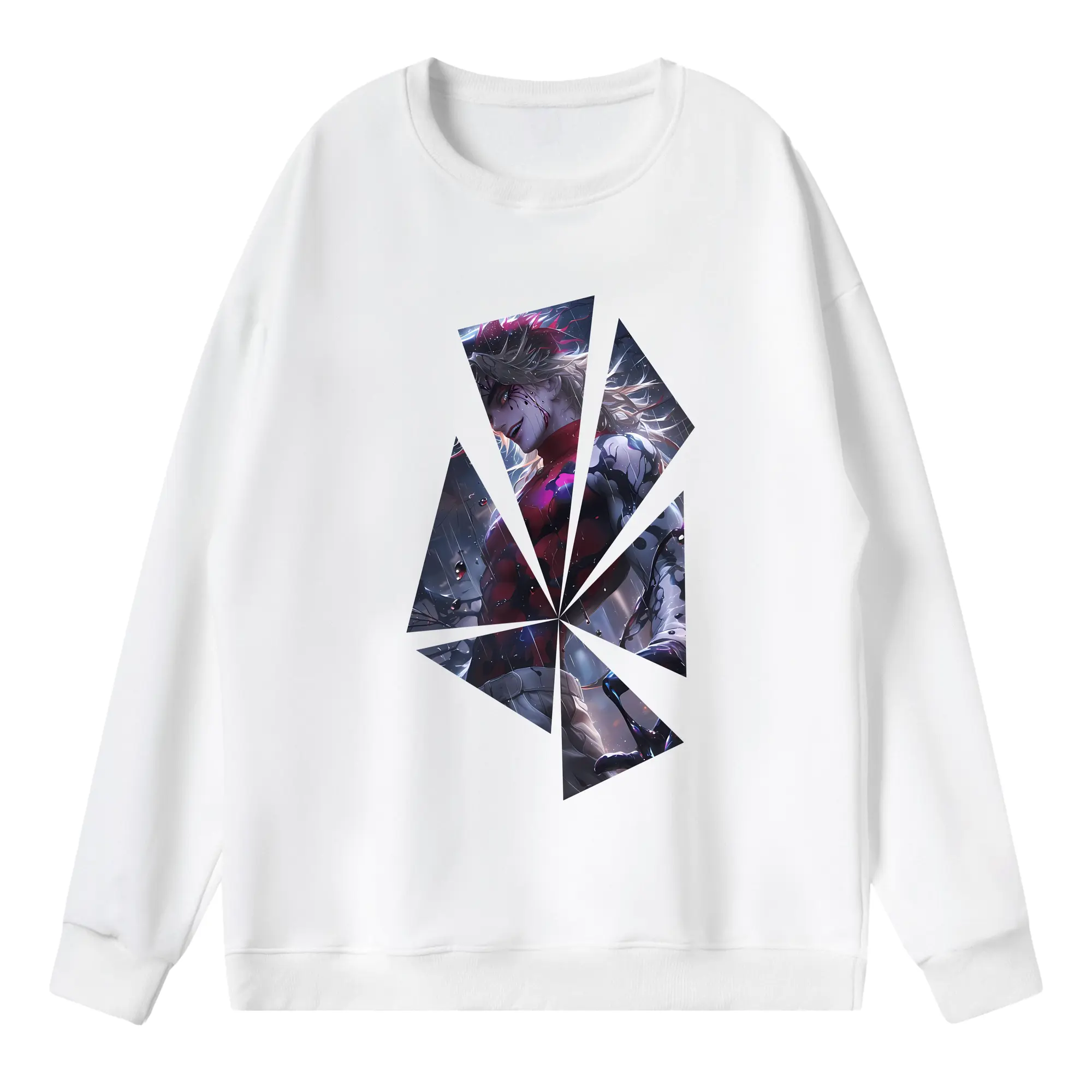 鬼滅の刃 グッズ,童磨 - 薄手 クルーネック スウェット 裏毛260g · ポリエステル 春秋向け カジュアル 男女兼用 · トレーナー デイリー スポーツ 散歩に最適