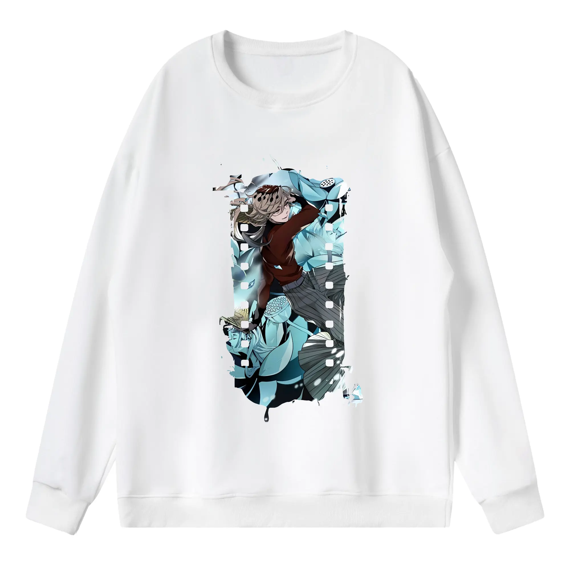 鬼滅の刃 グッズ,童磨 - 薄手 クルーネック スウェット 裏毛260g · ポリエステル 春秋向け カジュアル 男女兼用 · トレーナー デイリー スポーツ 散歩に最適