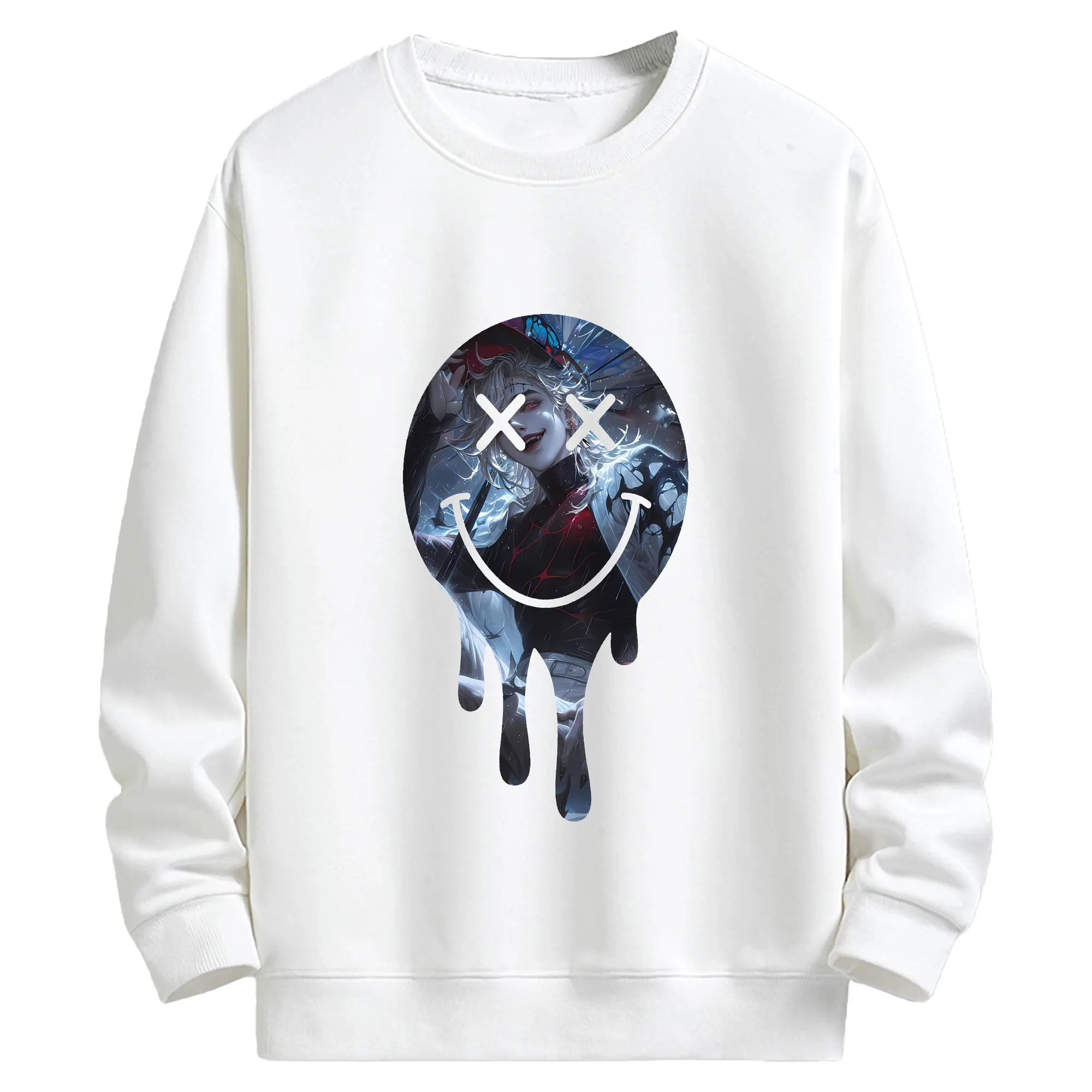 鬼滅の刃 グッズ,童磨 - キッズ クルーネックスウェットシャツ ・ フロントプリント ・ 綿80％ ポリエステル20％ ・ 快適 通学 スポーツ 日常使い お散歩用