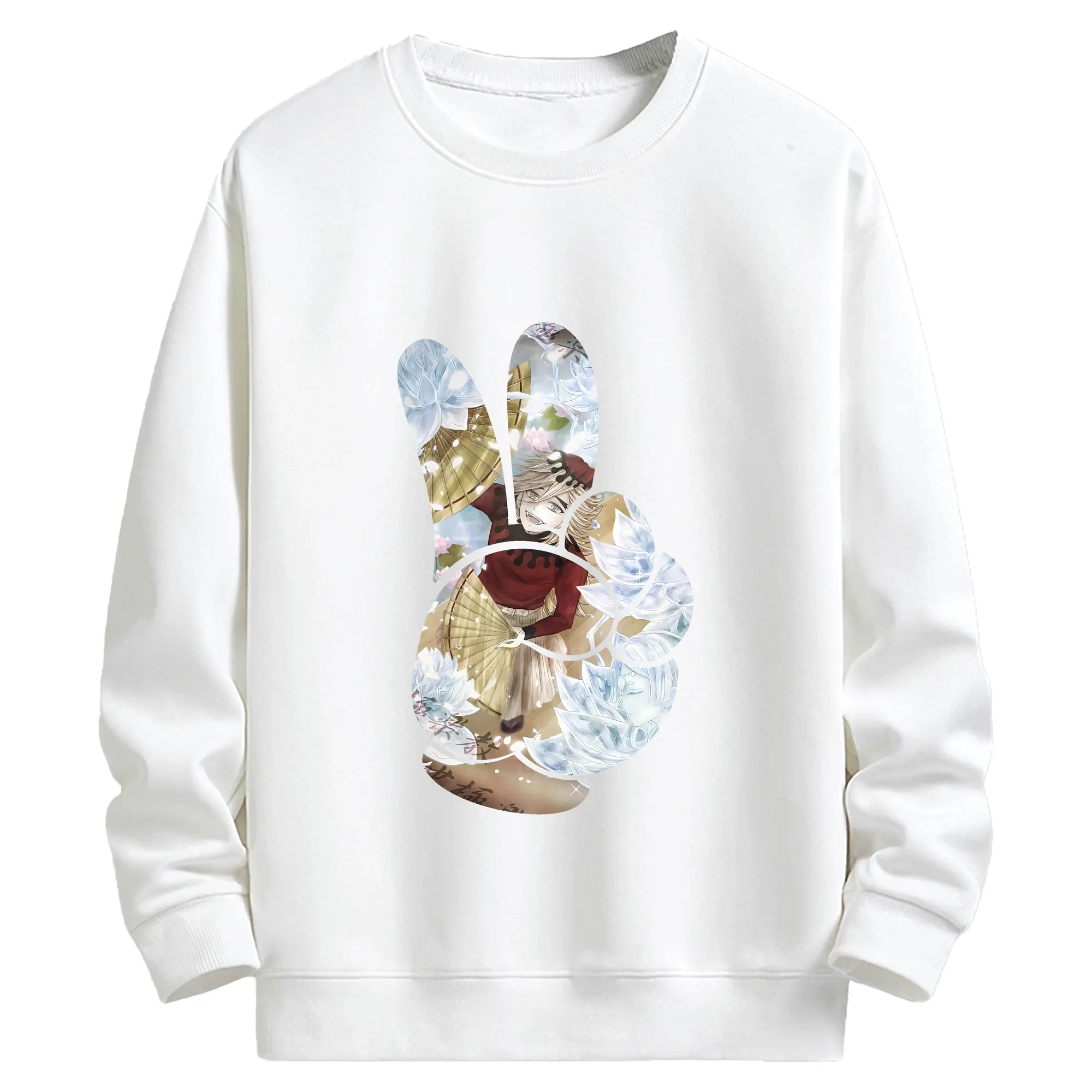 鬼滅の刃 グッズ,童磨 - キッズ クルーネックスウェットシャツ ・ フロントプリント ・ 綿80％ ポリエステル20％ ・ 快適 通学 スポーツ 日常使い お散歩用